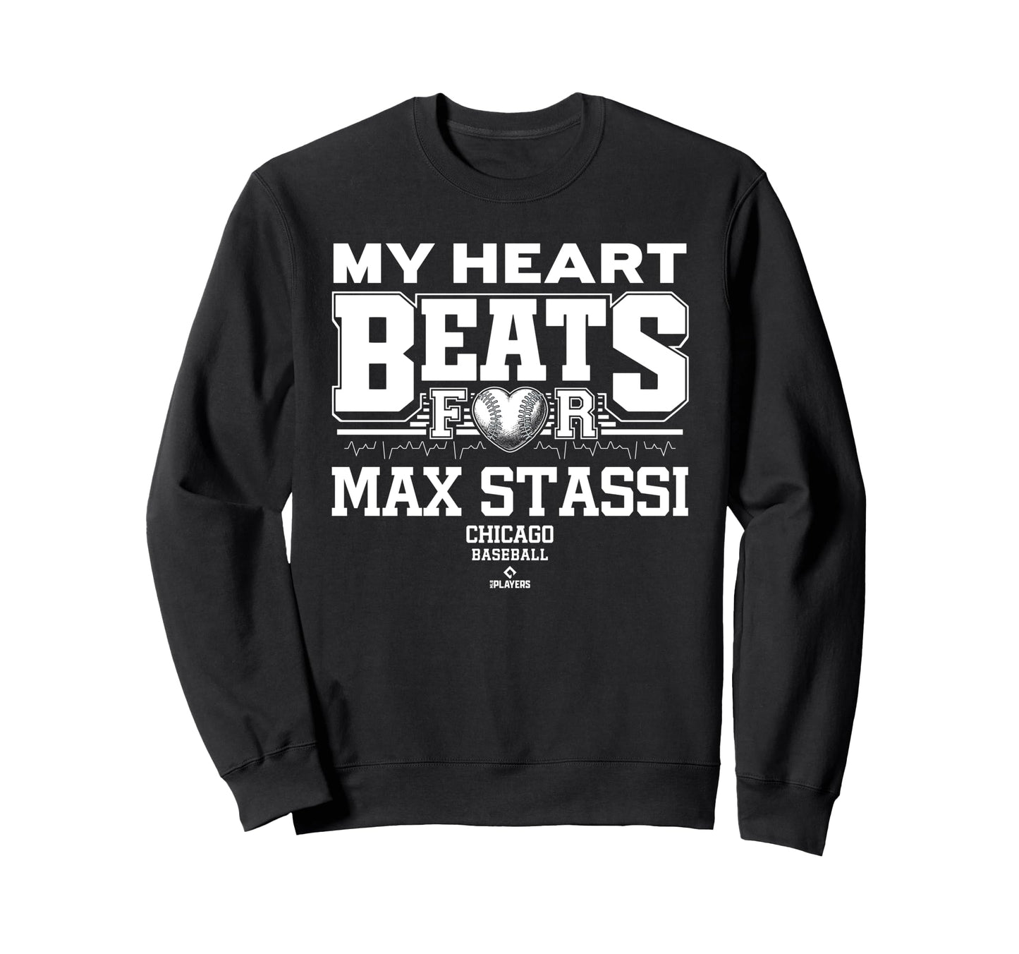 My Heart Beats Max Stassi Chicago Sweatshirt - Novelty Apparel Unisex - T-Shirt, Sweatshirt, Hoodie