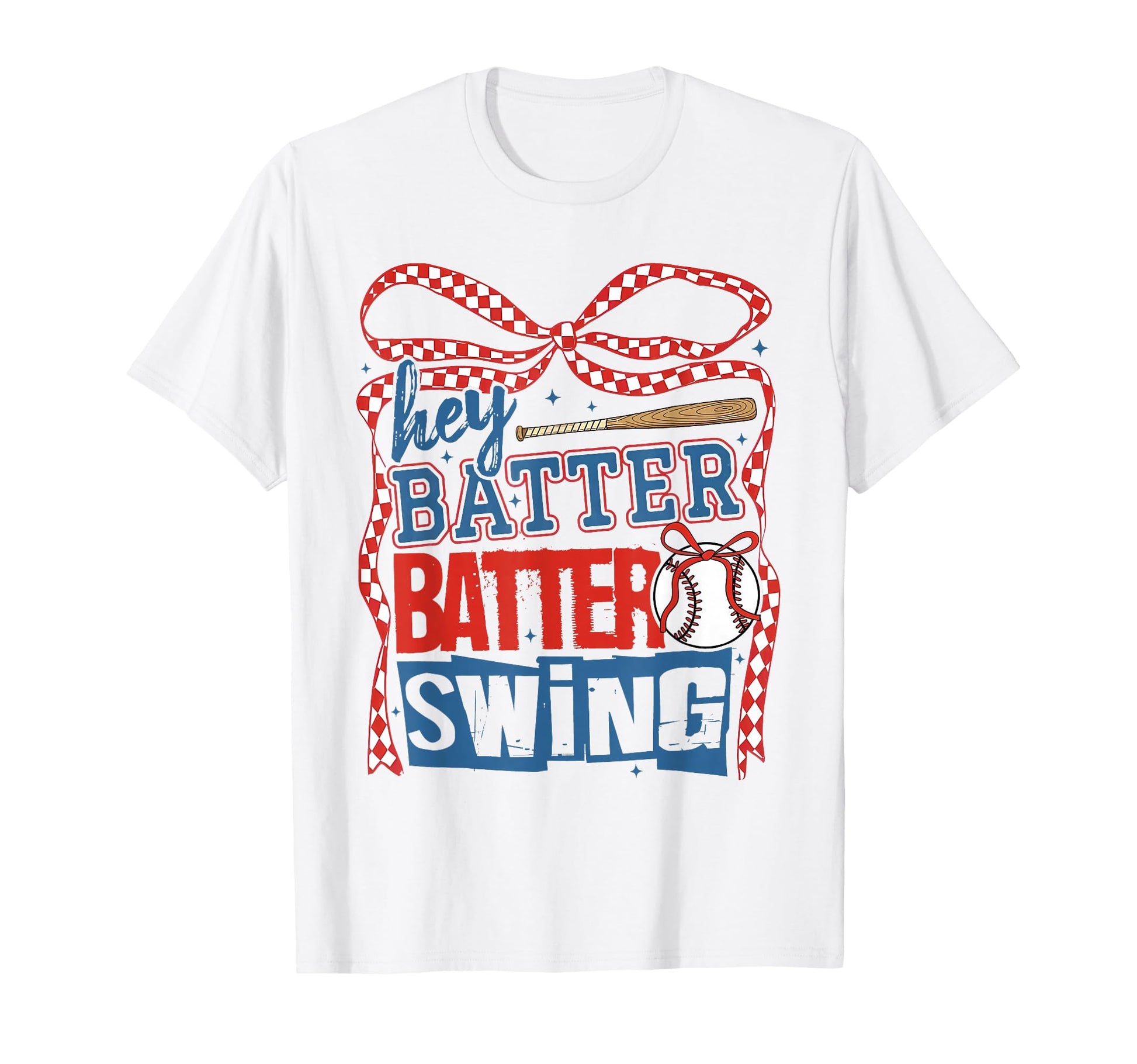 Hey Batter Batter Swing Coquette Bow T-Shirt - Unique Graphic for Adults - T-Shirt, Sweatshirt, Hoodie