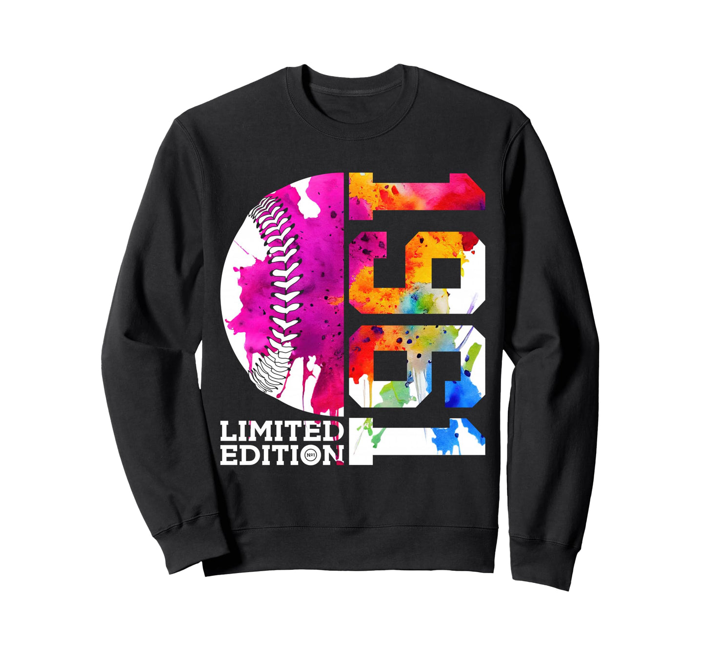 65Th Birthday Baseball 1961 Sweatshirt - Minimalist Print for Adults - T-Shirt, Sweatshirt, Hoodie