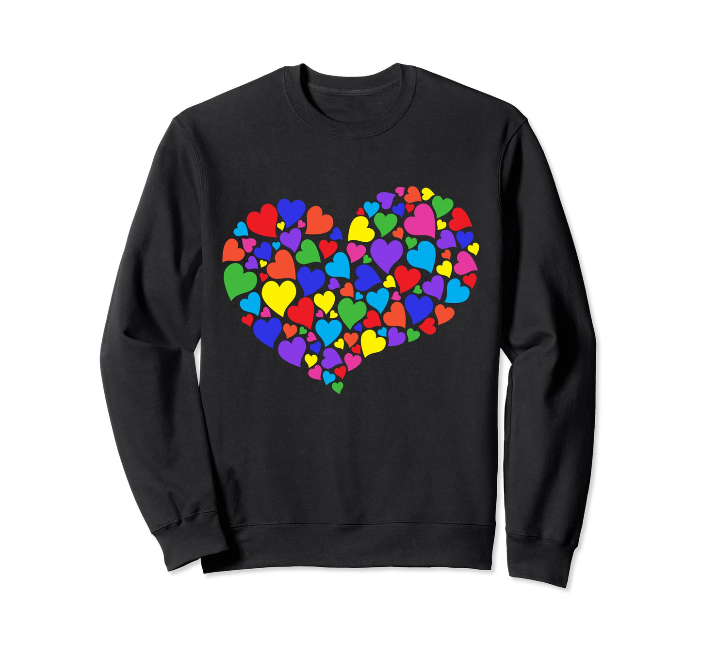 Diversity Hearts Rainbow Heart Sweatshirt - Graphic Print for Adults - T-Shirt, Sweatshirt, Hoodie
