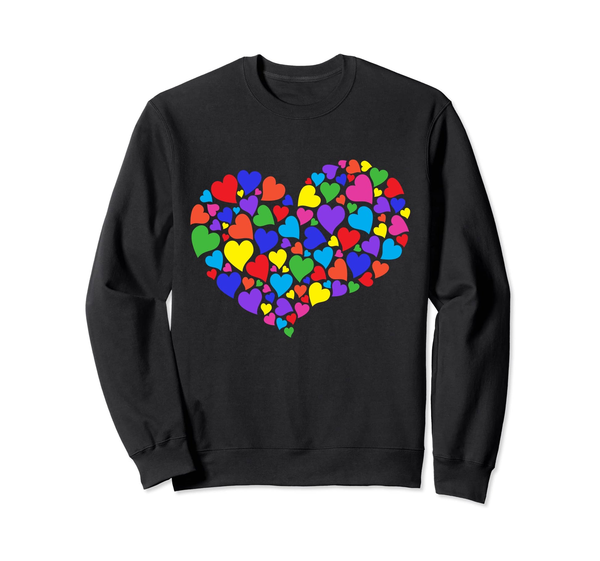 Diversity Hearts Rainbow Heart Sweatshirt - Graphic Print for Adults - T-Shirt, Sweatshirt, Hoodie