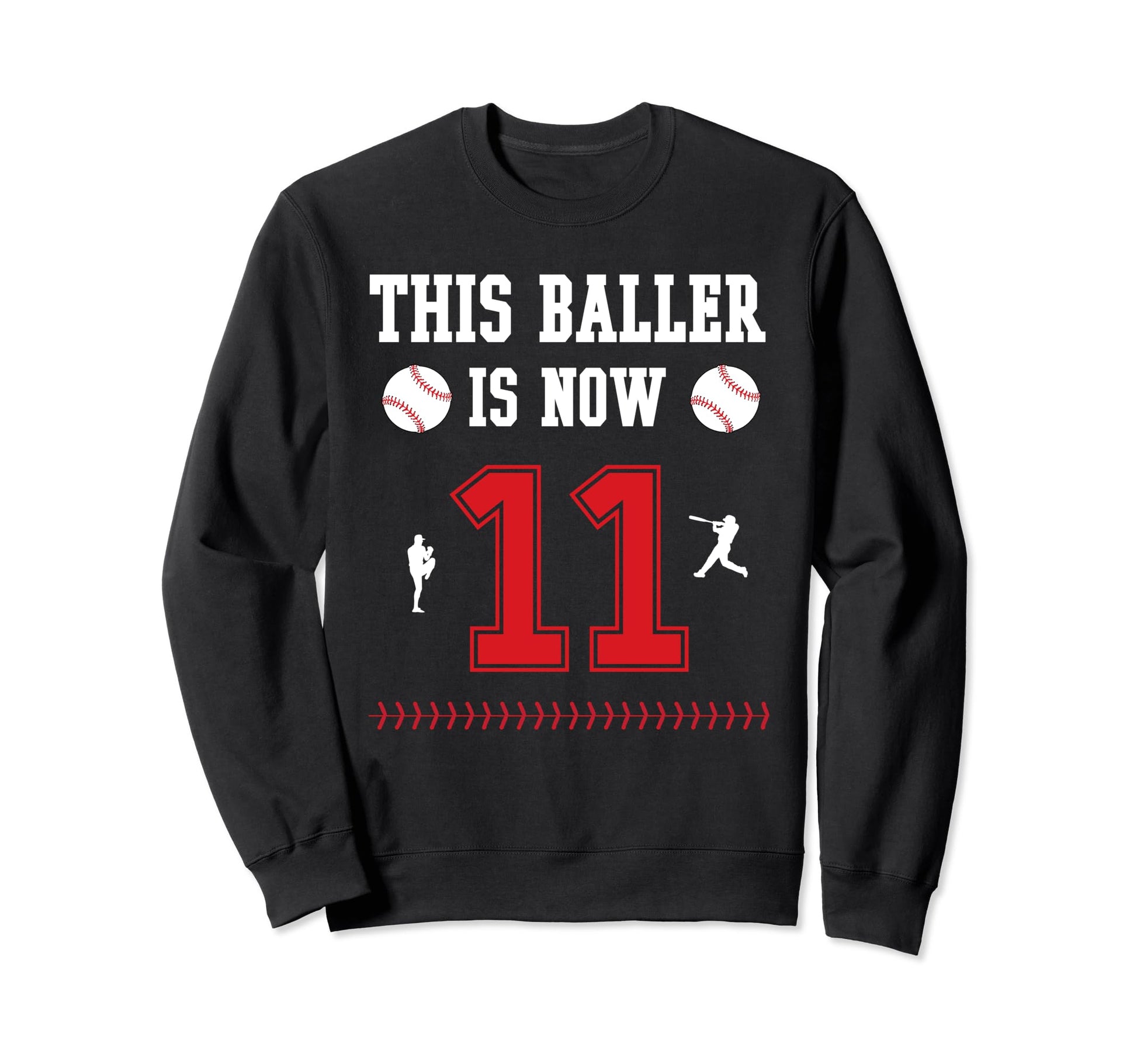 This Baller Is Now 11 Year Old 11Th Sweatshirt - Aesthetic Graphic Unisex - T-Shirt, Sweatshirt, Hoodie