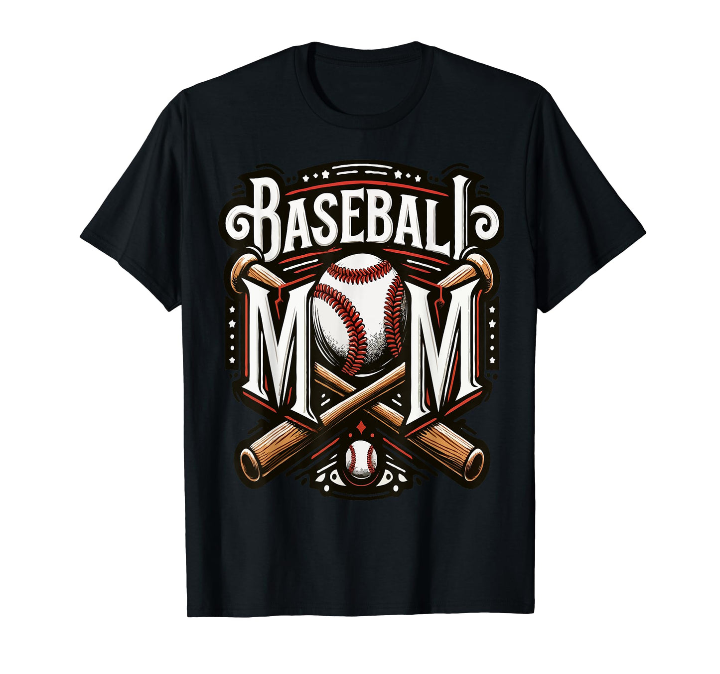 Home Run Baseball Mom T-Shirt - Custom Art Print Unisex - T-Shirt, Sweatshirt, Hoodie
