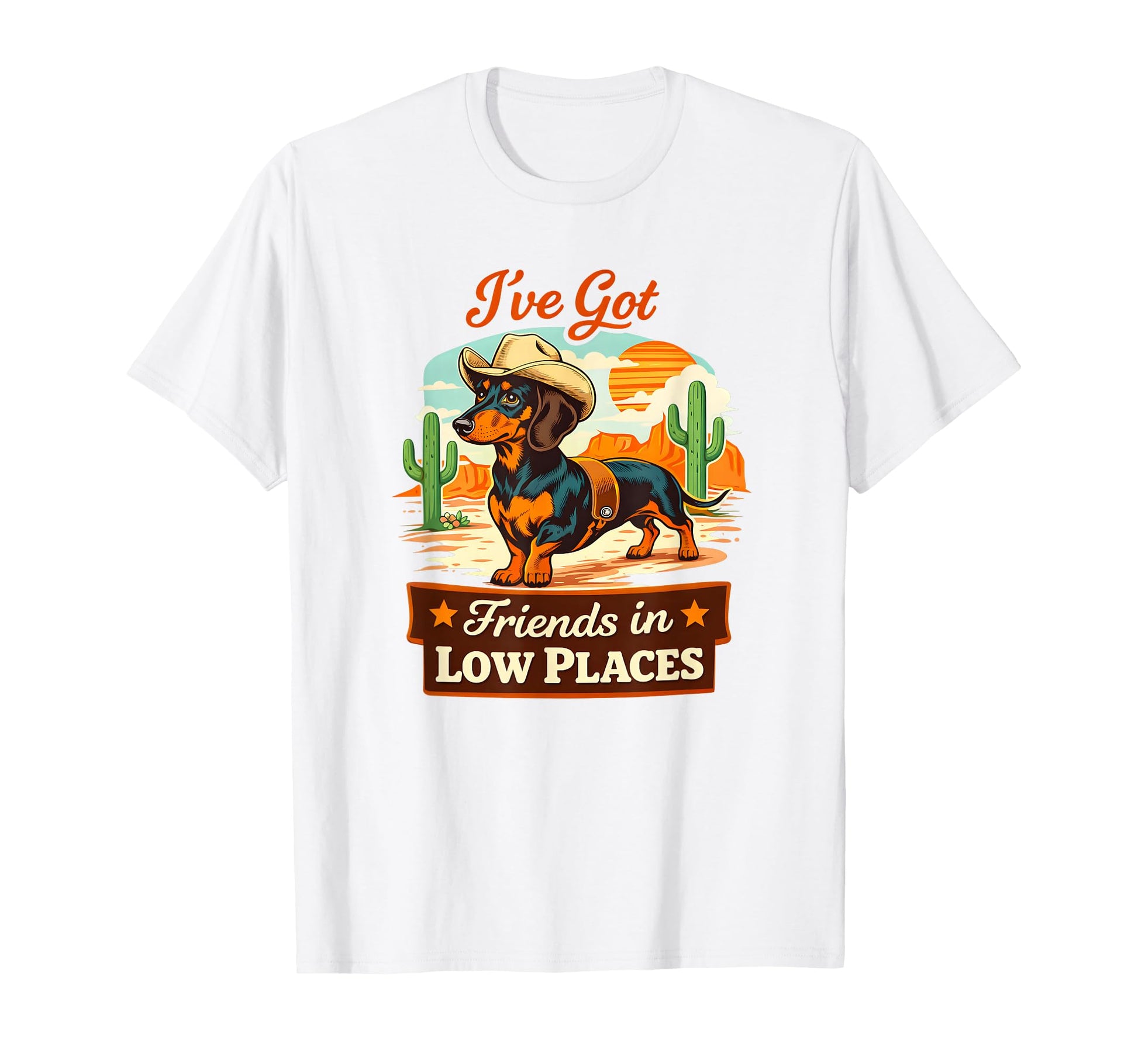 Dachshund Cowboy Western Dog Funny T-Shirt - Unique Graphic for Adults - T-Shirt, Sweatshirt, Hoodie