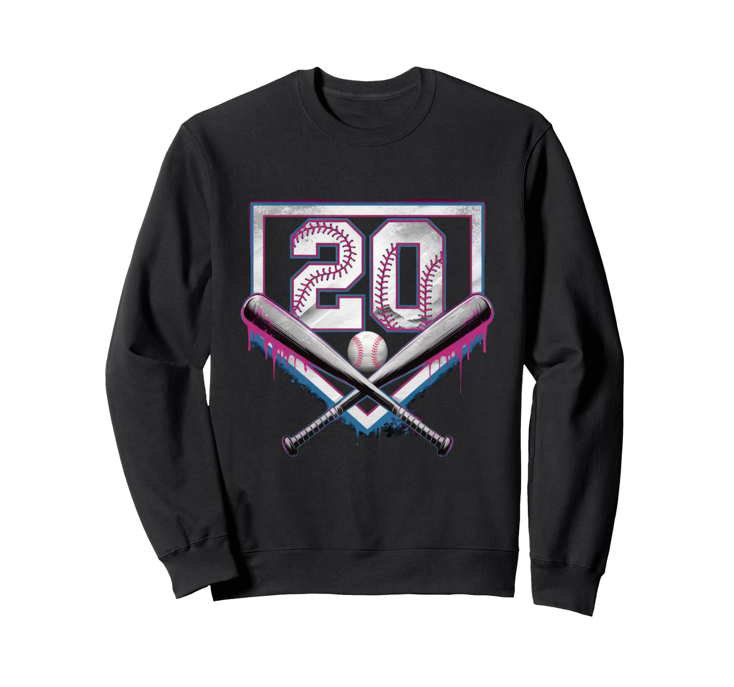 Baseball Home Ice Cream 20Th Birthday Sweatshirt - Streetwear Style Unisex - T-Shirt, Sweatshirt, Hoodie
