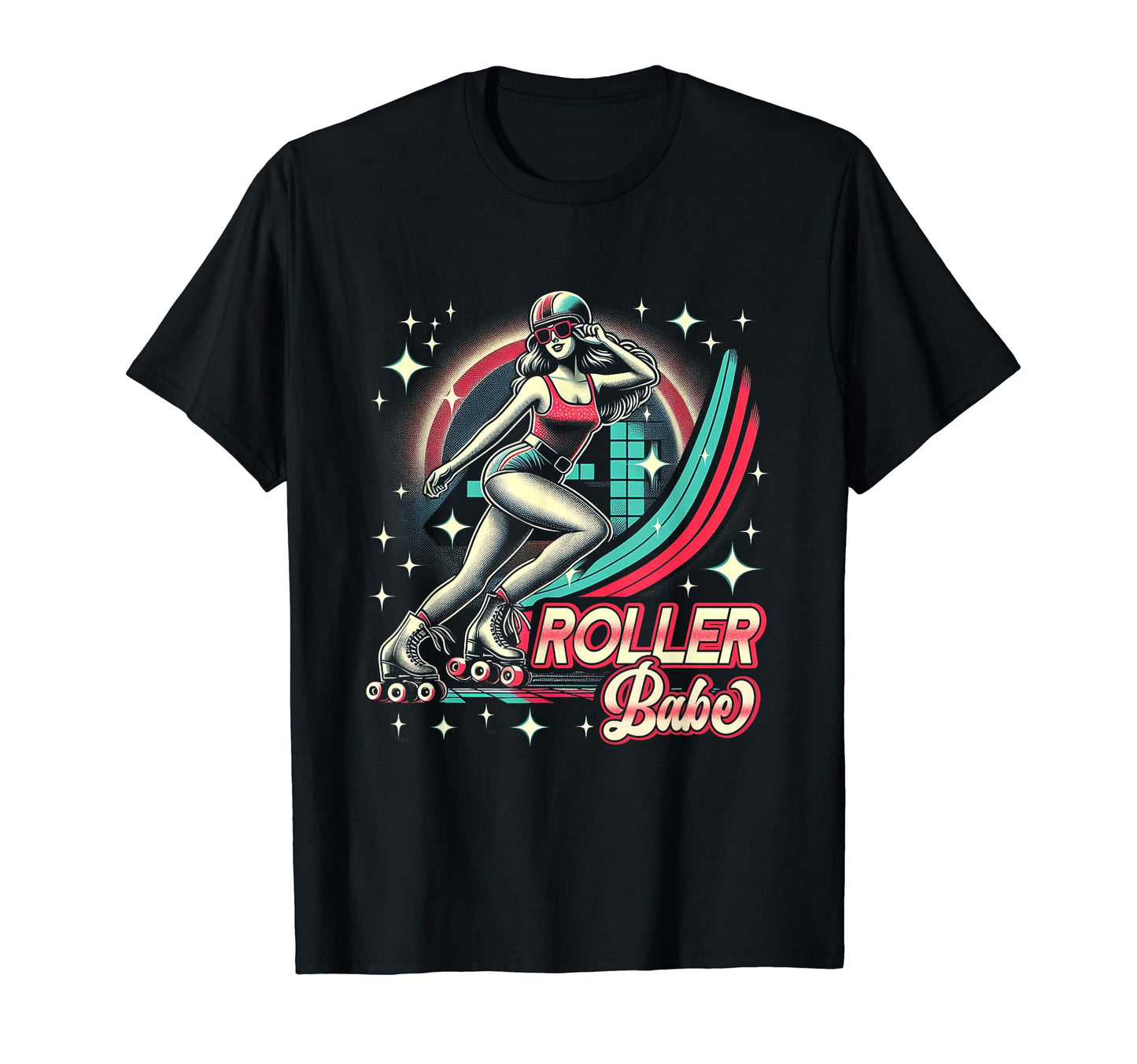 Skater Disco Roller Skating Skate 1970S T-Shirt - Custom Art Print Unisex - T-Shirt, Sweatshirt, Hoodie