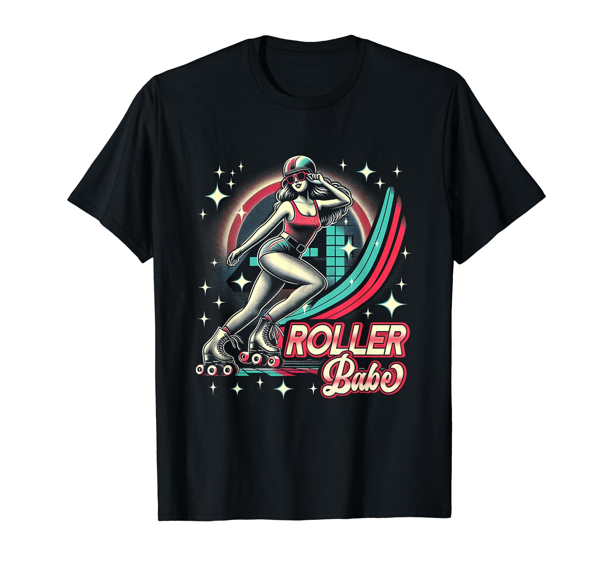 Skater Disco Roller Skating Skate 1970S T-Shirt - Custom Art Print Unisex - T-Shirt, Sweatshirt, Hoodie