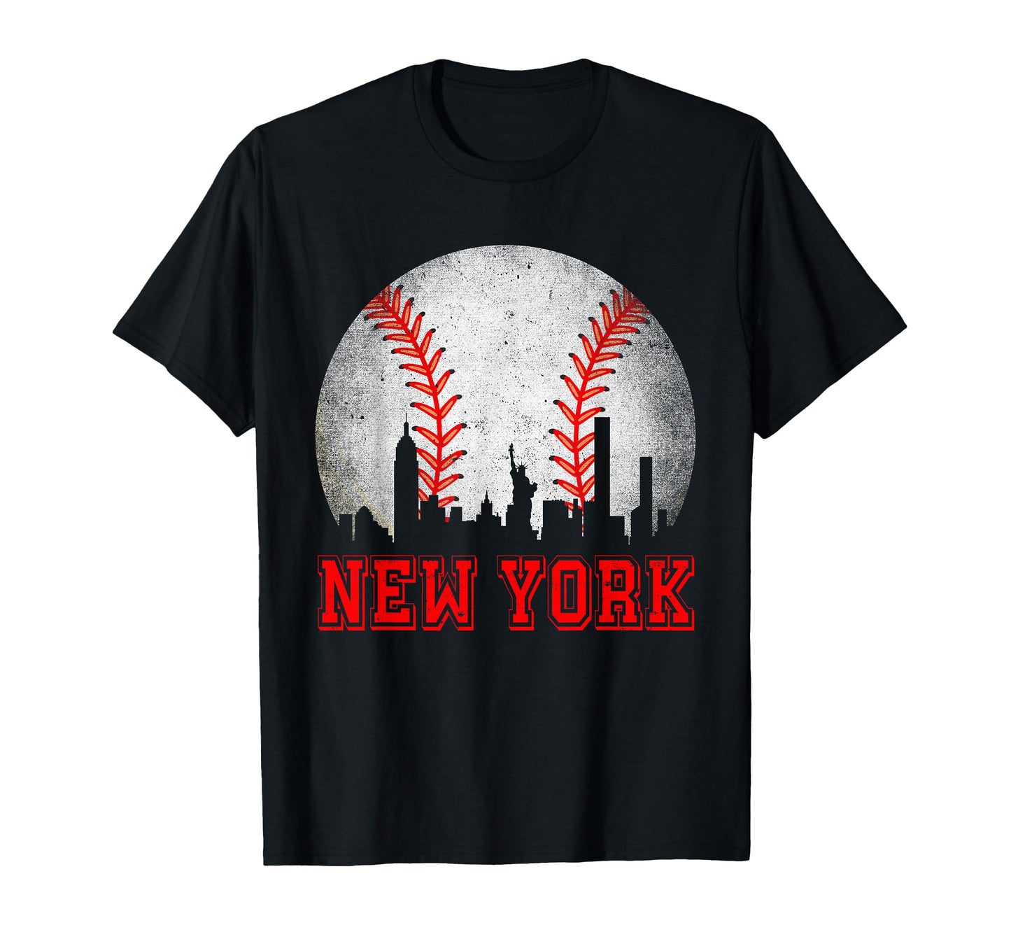 New York Baseball Distressed Game T-Shirt - Casual Everyday Wear Men Women - T-Shirt, Sweatshirt, Hoodie