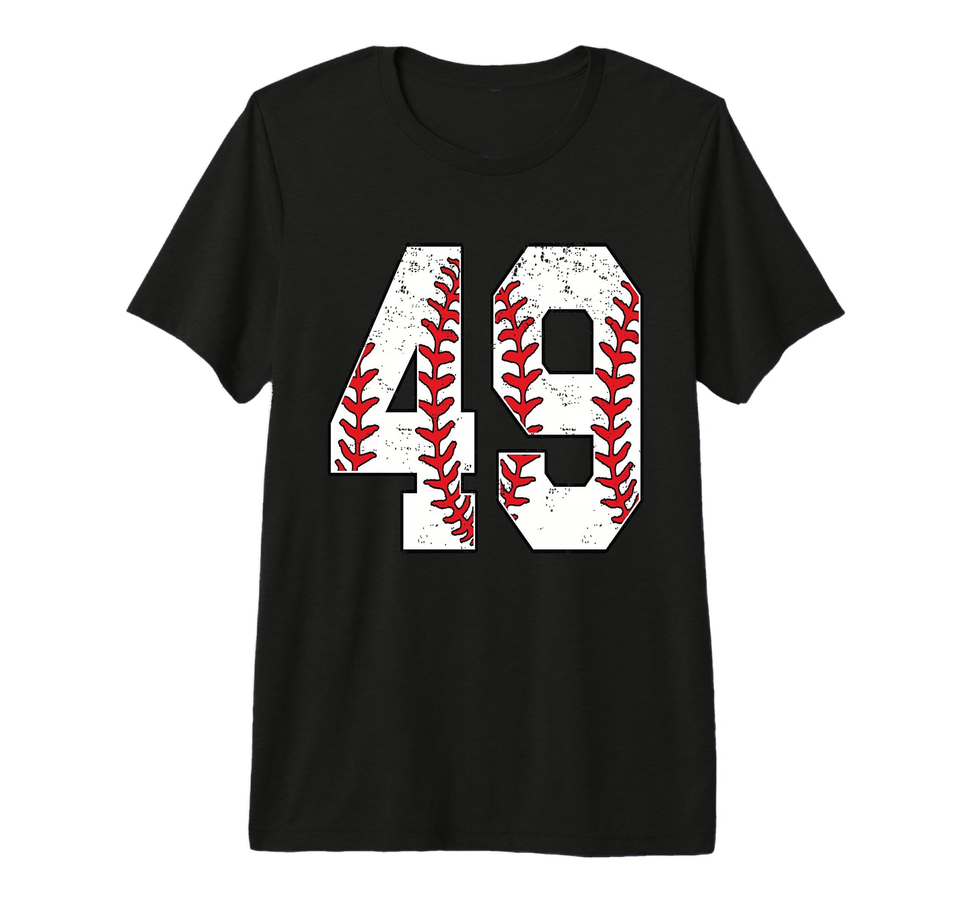 Number 49 Baseball 49 Jersey Number T-Shirt - Graphic Print Unisex - T-Shirt, Sweatshirt, Hoodie