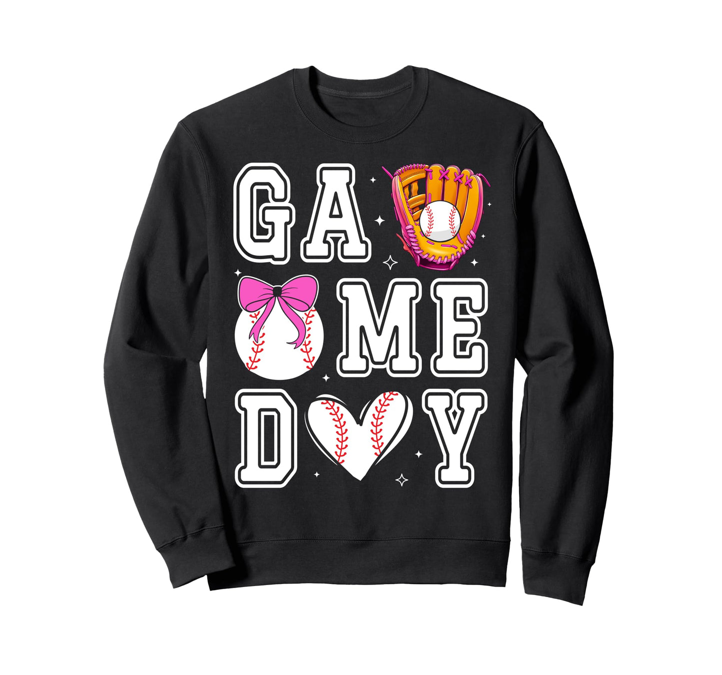 Baseball Sister Coquette Bow Game Sweatshirt - Streetwear Style for Adults - T-Shirt, Sweatshirt, Hoodie