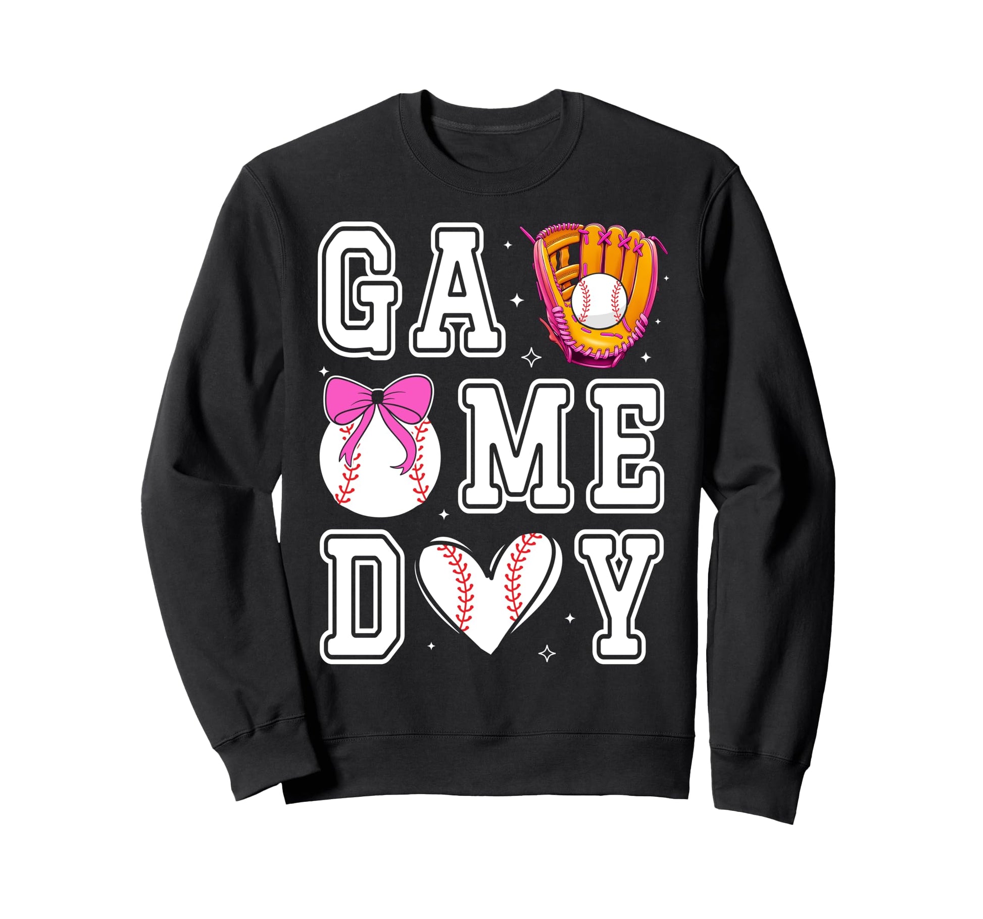 Baseball Sister Coquette Bow Game Sweatshirt - Streetwear Style for Adults - T-Shirt, Sweatshirt, Hoodie