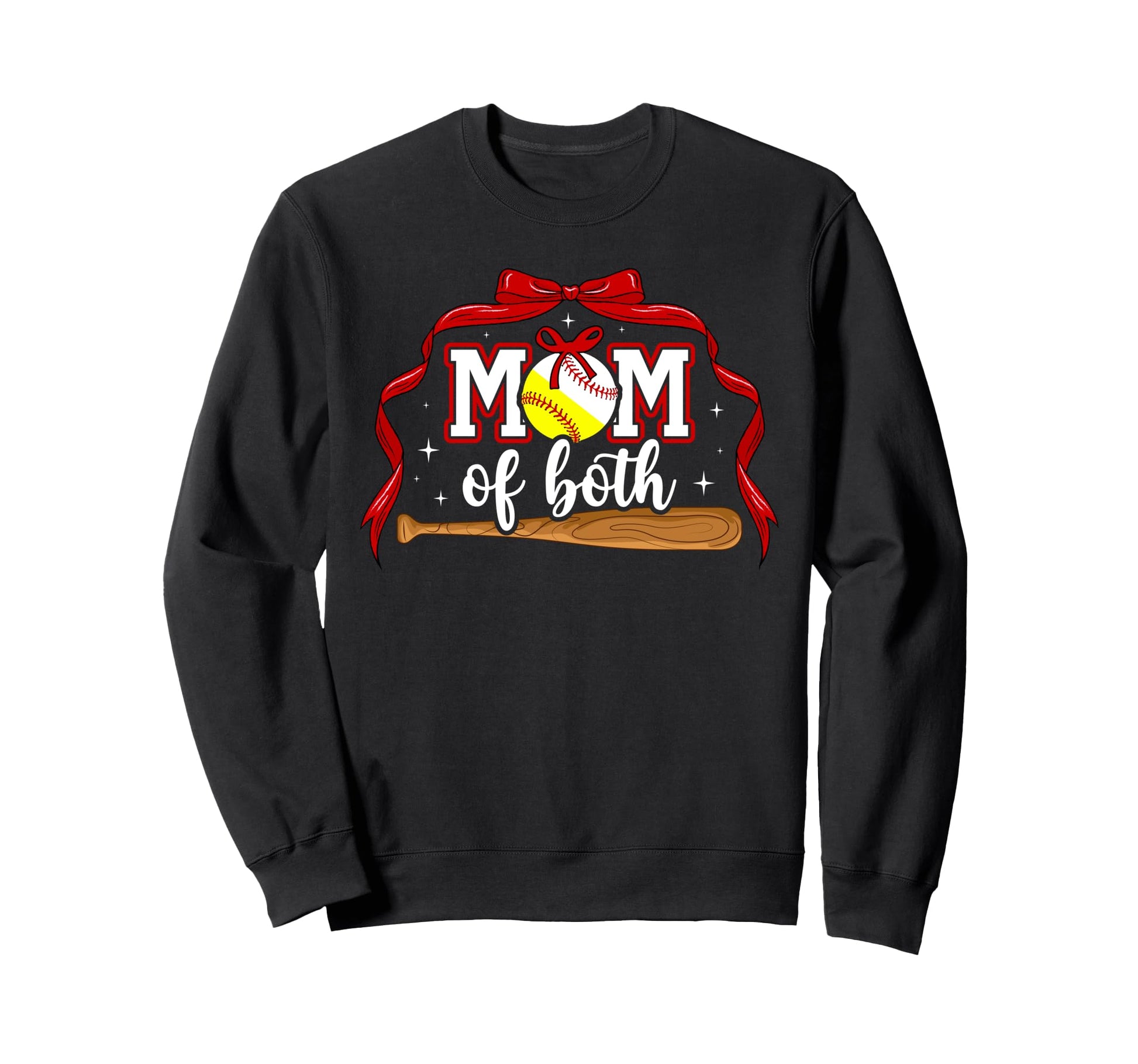 Mom Both Coquette Baseball Softball Sweatshirt - Custom Art Print Unisex - T-Shirt, Sweatshirt, Hoodie