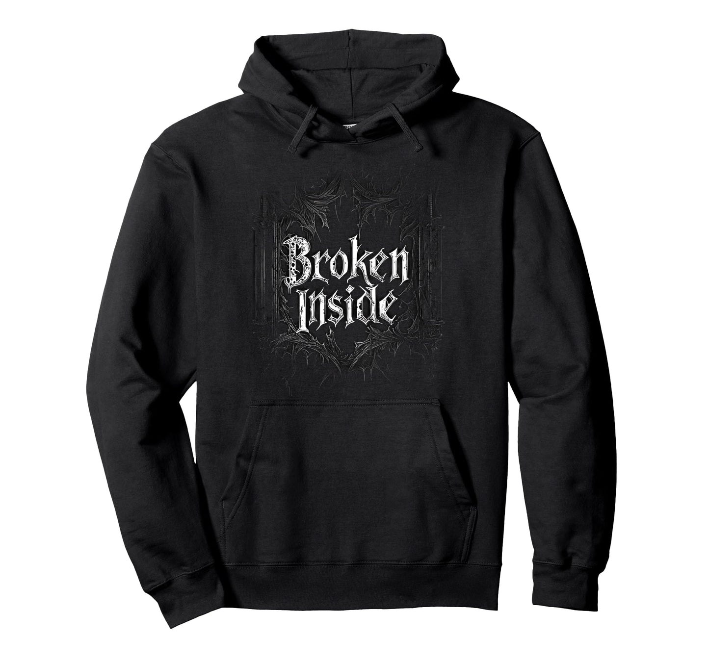 Broken Inside Y2K Emo Aesthetic Hoodie - Aesthetic Graphic Men Women - T-Shirt, Sweatshirt, Hoodie