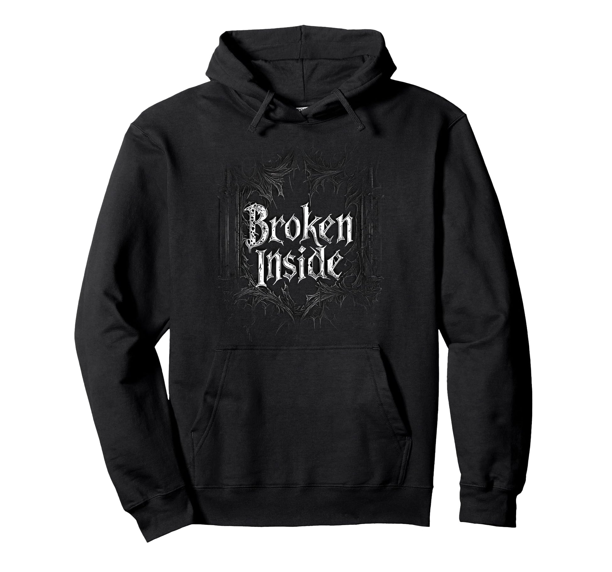 Broken Inside Y2K Emo Aesthetic Hoodie - Aesthetic Graphic Men Women - T-Shirt, Sweatshirt, Hoodie