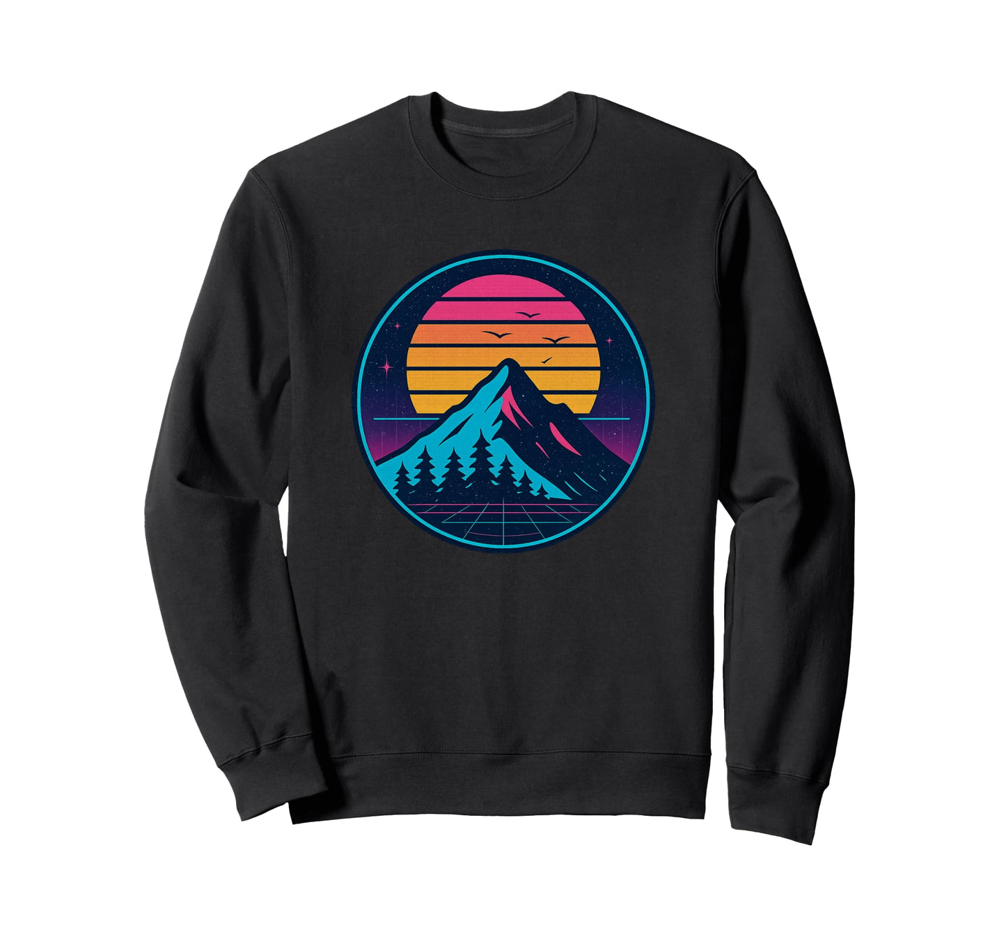 Mountain Sunset 70S 80S Nostalgic Sweatshirt - Novelty Apparel for Adults - T-Shirt, Sweatshirt, Hoodie