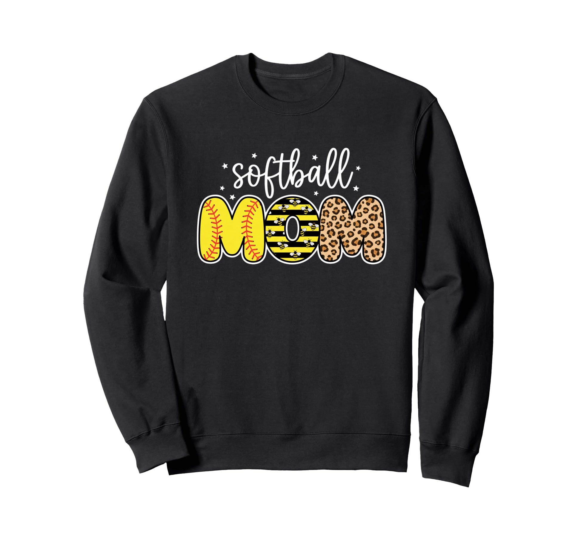 Softball Mom Mom Baseball Softball Fan Sweatshirt - Graphic Print Unisex - T-Shirt, Sweatshirt, Hoodie