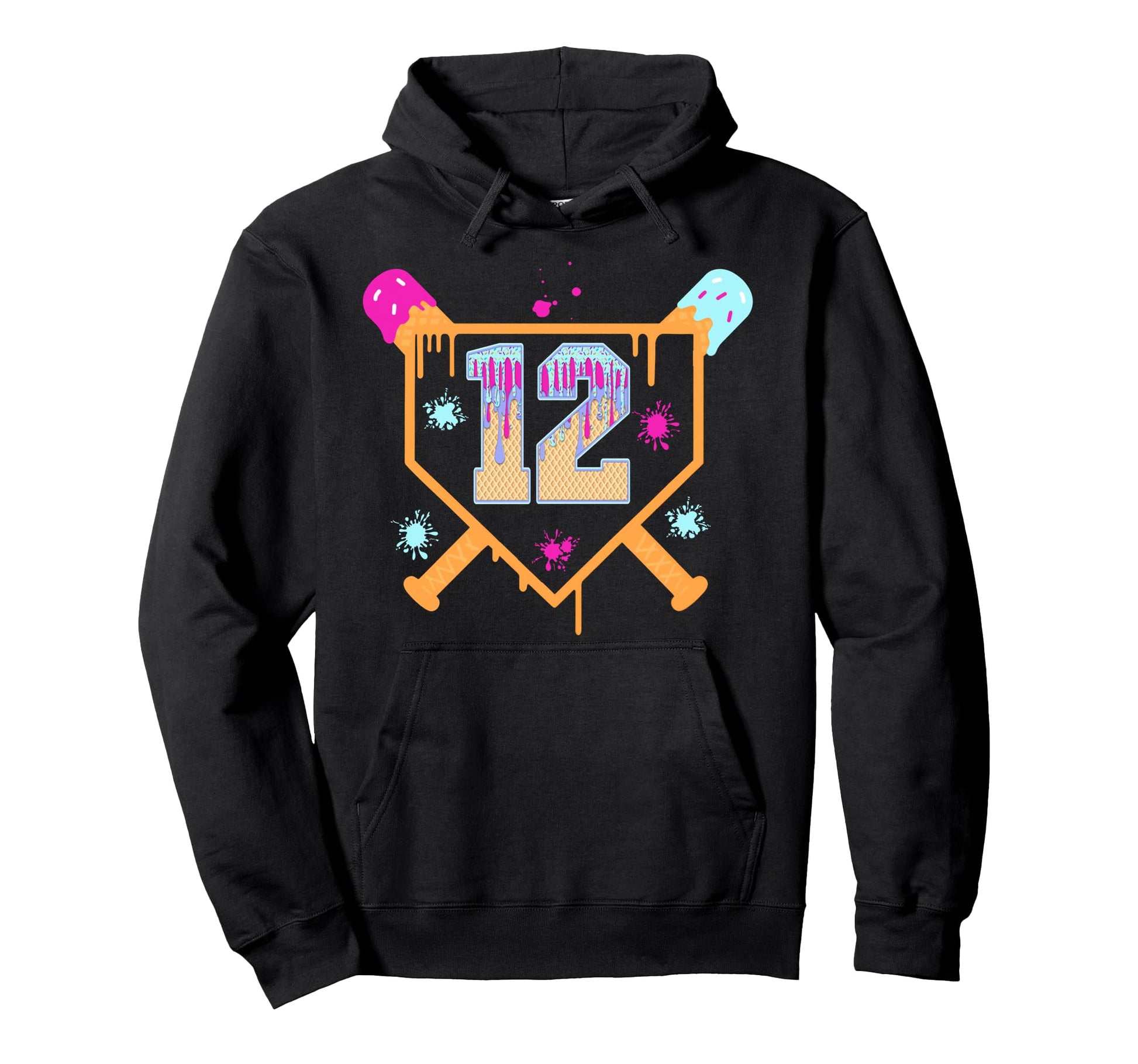 12Th Birthday Baseball Drip 12 Year Hoodie - Casual Everyday Wear Unisex - T-Shirt, Sweatshirt, Hoodie