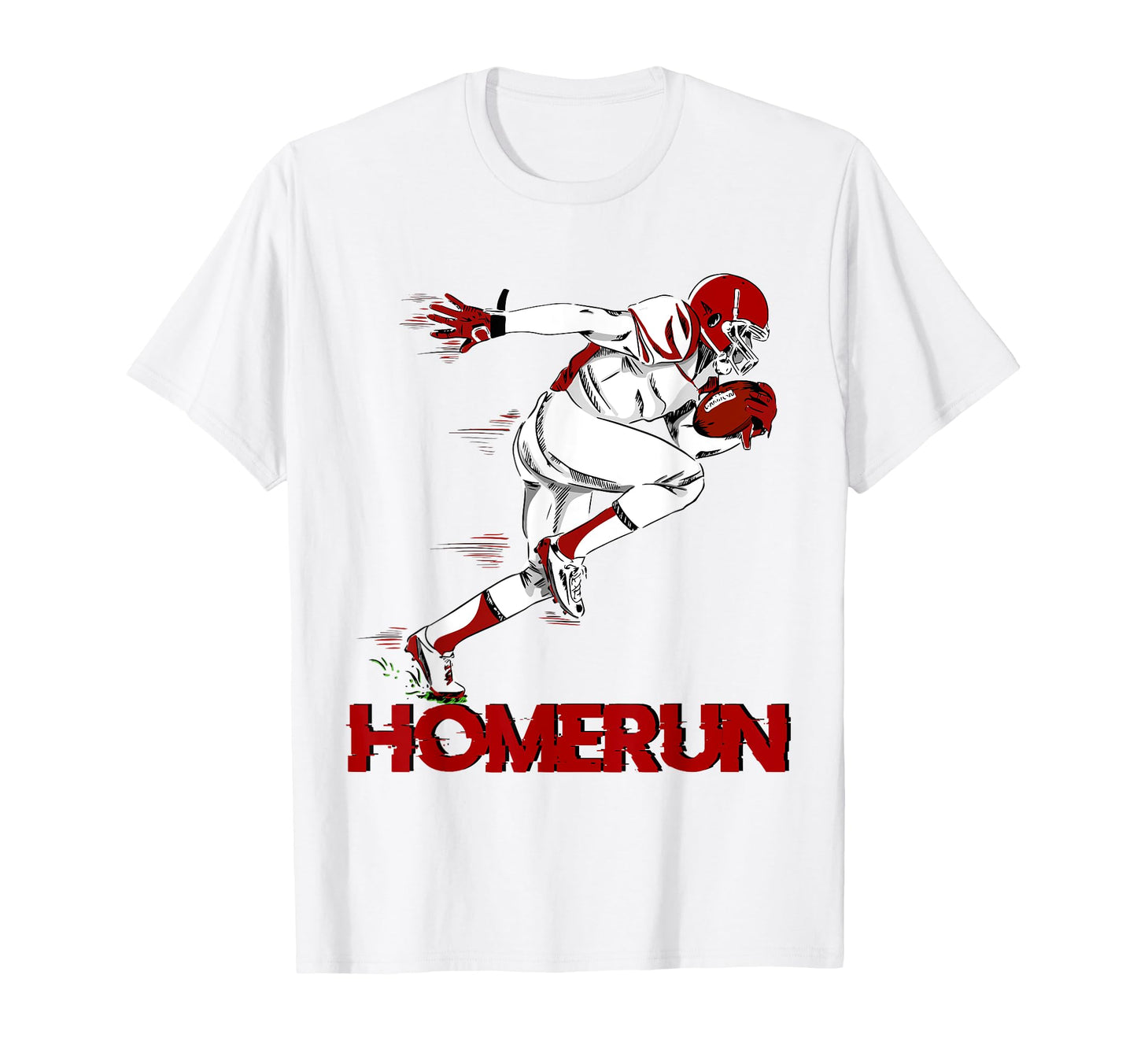 Homerun Football Player T-Shirt - Unique Graphic for Adults - T-Shirt, Sweatshirt, Hoodie