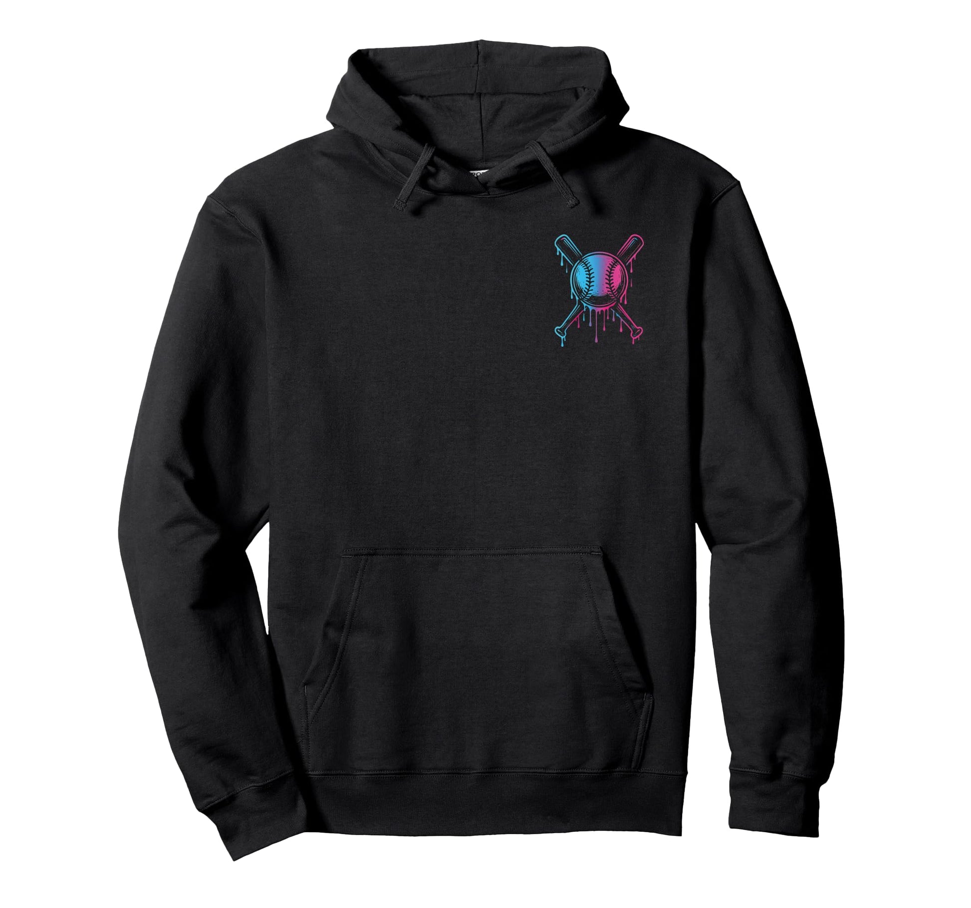 Baseball Home Run Ice Cream Drip Baseball Hoodie - Custom Art Print Unisex - T-Shirt, Sweatshirt, Hoodie