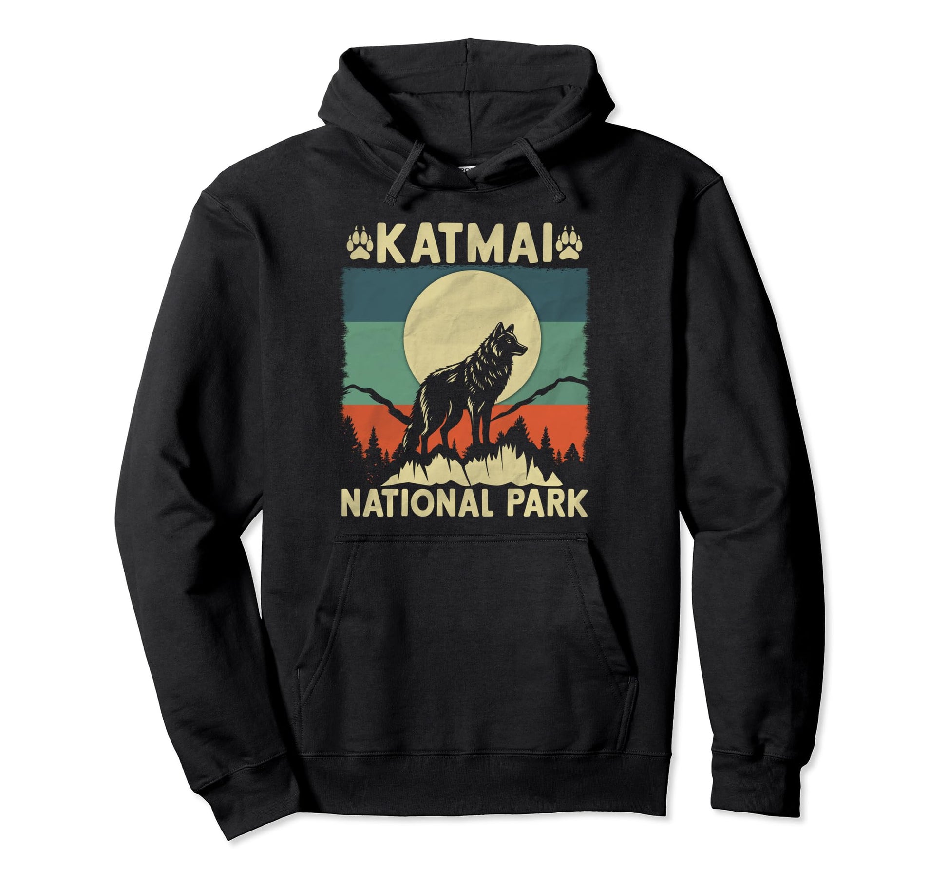 Wolf Katmai National Park Hoodie - Casual Everyday Wear for Adults - T-Shirt, Sweatshirt, Hoodie