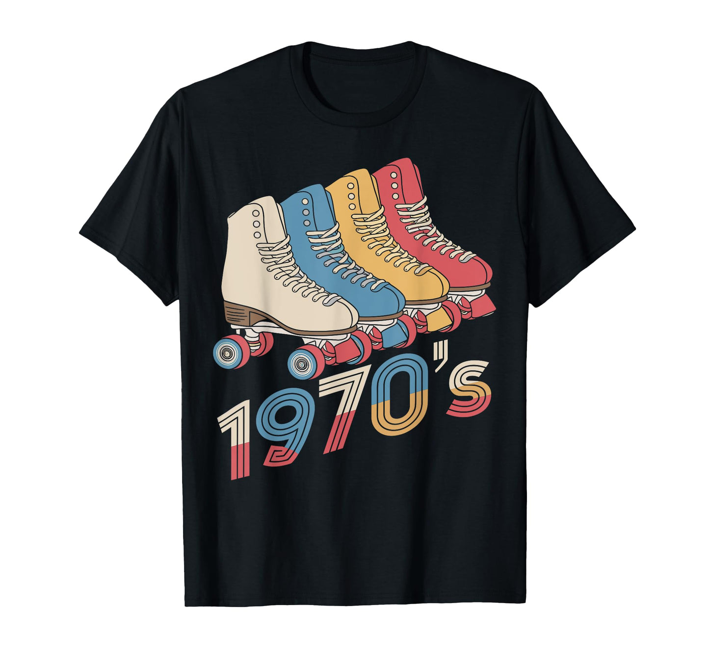 1970S Roller Skating Vibes Fun T-Shirt - Novelty Apparel Men Women - T-Shirt, Sweatshirt, Hoodie