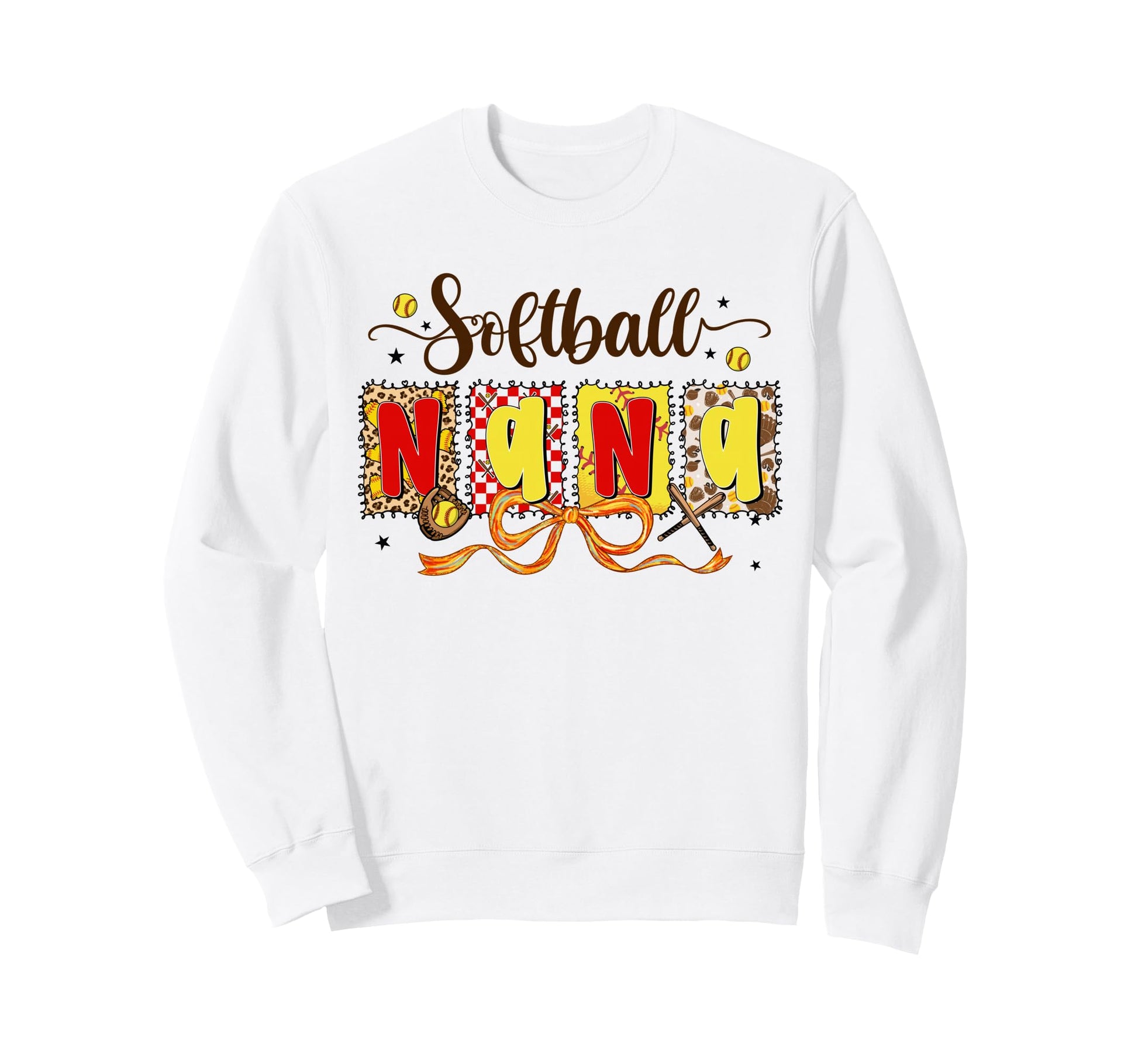 Softball Nana Leopard Mothers Day Sweatshirt - Graphic Print for Adults - T-Shirt, Sweatshirt, Hoodie