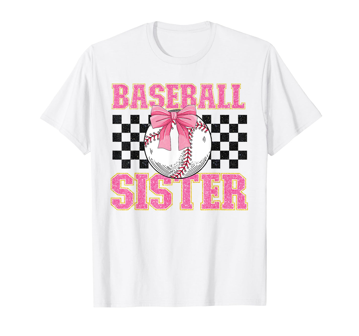 Baseball Sister Coquette Bow Ball T-Shirt - Streetwear Style Men Women - T-Shirt, Sweatshirt, Hoodie