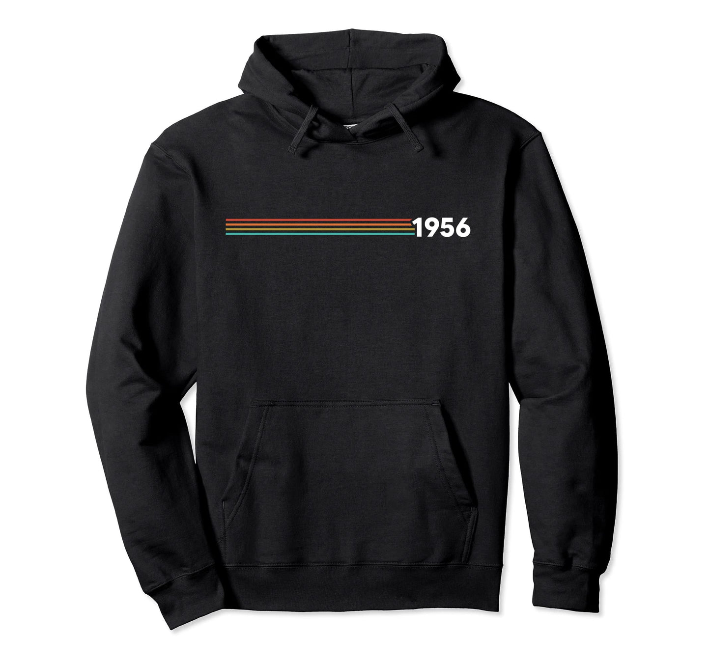 1956 Years Stripe 50S Birthday Hoodie - Minimalist Print Men Women - T-Shirt, Sweatshirt, Hoodie