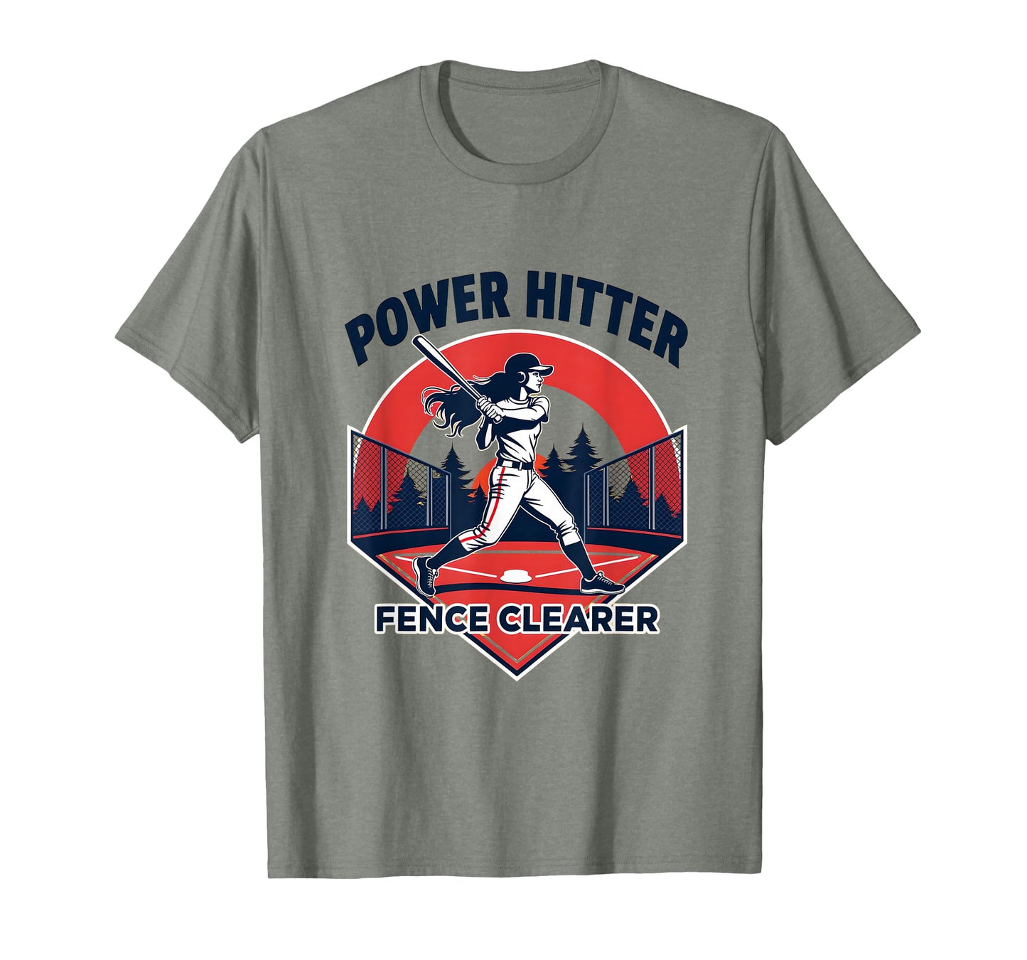 Power Hitter Fence Clearer Baseball T-Shirt - Aesthetic Graphic for Adults - T-Shirt, Sweatshirt, Hoodie