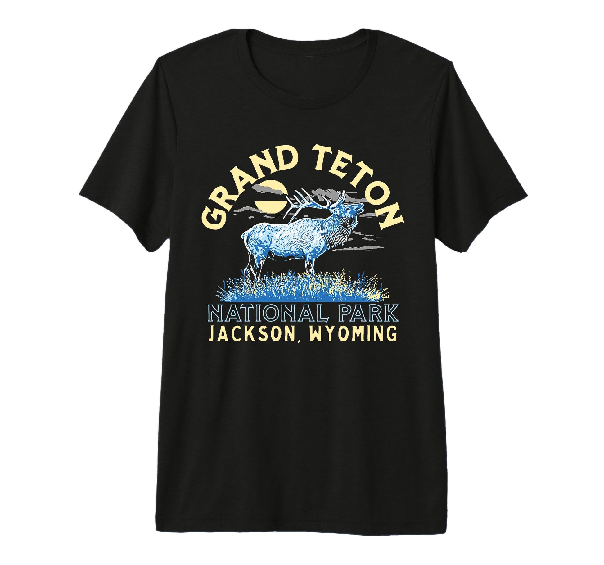 Elk Bugling Grand Teton National Park T-Shirt - Graphic Print Men Women - T-Shirt, Sweatshirt, Hoodie