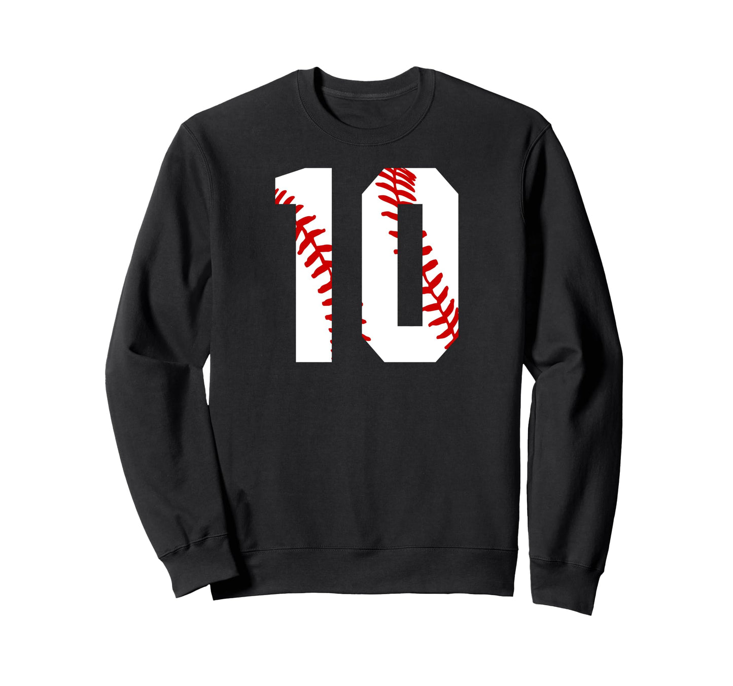 10 Baseball Baseball Player Sweatshirt - Streetwear Style for Adults - T-Shirt, Sweatshirt, Hoodie