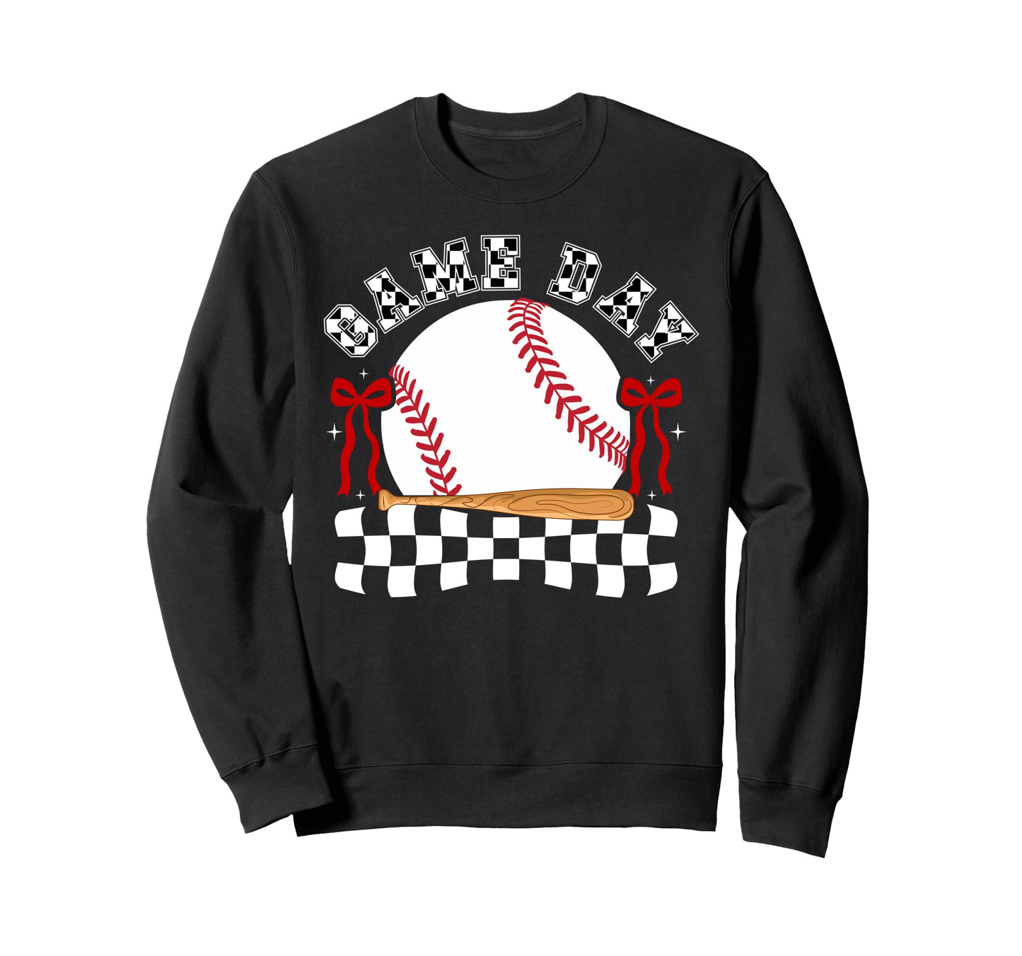 Baseball Game Day Coquette Game Day Sweatshirt - Graphic Print Men Women - T-Shirt, Sweatshirt, Hoodie