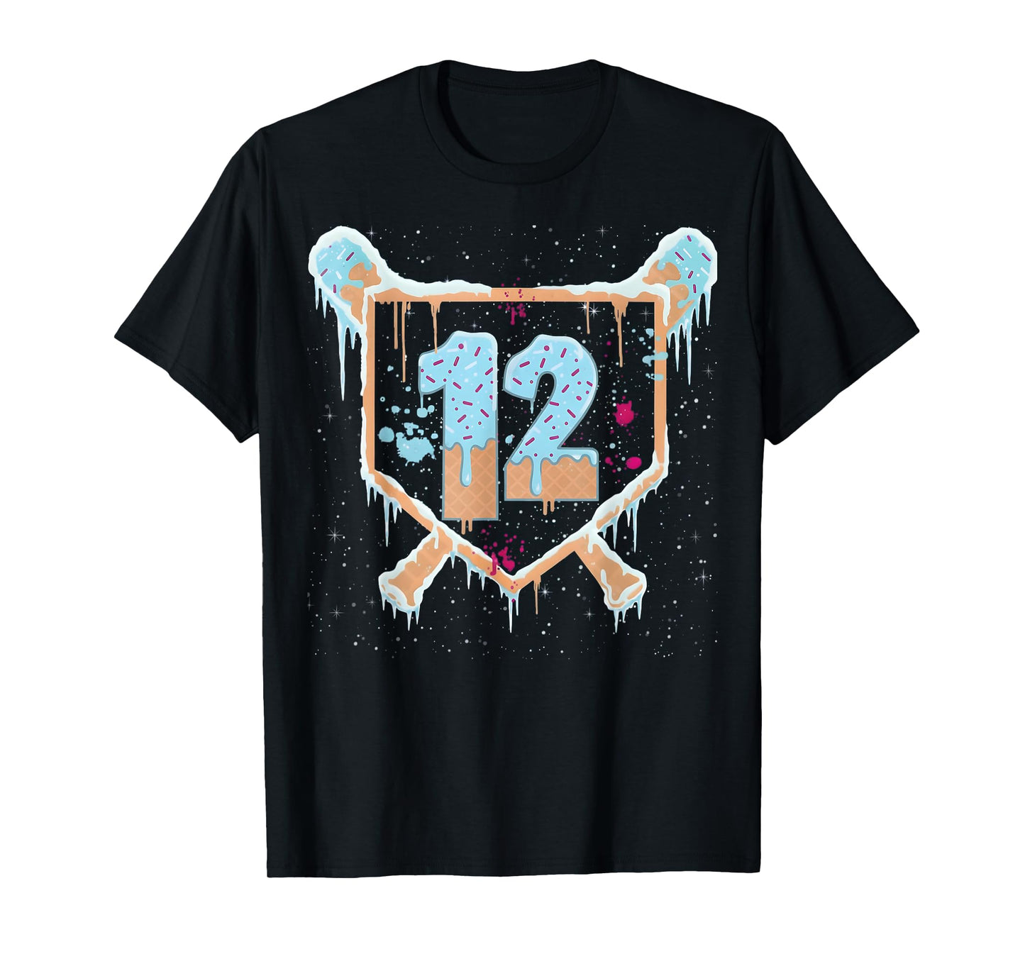 Baseball 12 Year Old Ice Cream T-Shirt - Casual Everyday Wear Men Women - T-Shirt, Sweatshirt, Hoodie