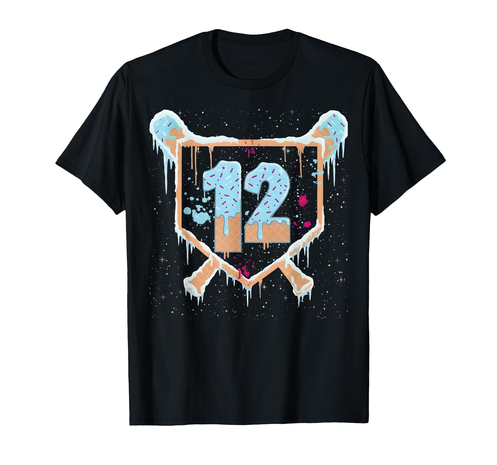 Baseball 12 Year Old Ice Cream T-Shirt - Casual Everyday Wear Men Women - T-Shirt, Sweatshirt, Hoodie
