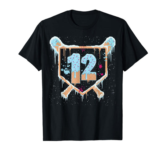 Baseball 12 Year Old Ice Cream T-Shirt - Casual Everyday Wear Men Women - T-Shirt, Sweatshirt, Hoodie
