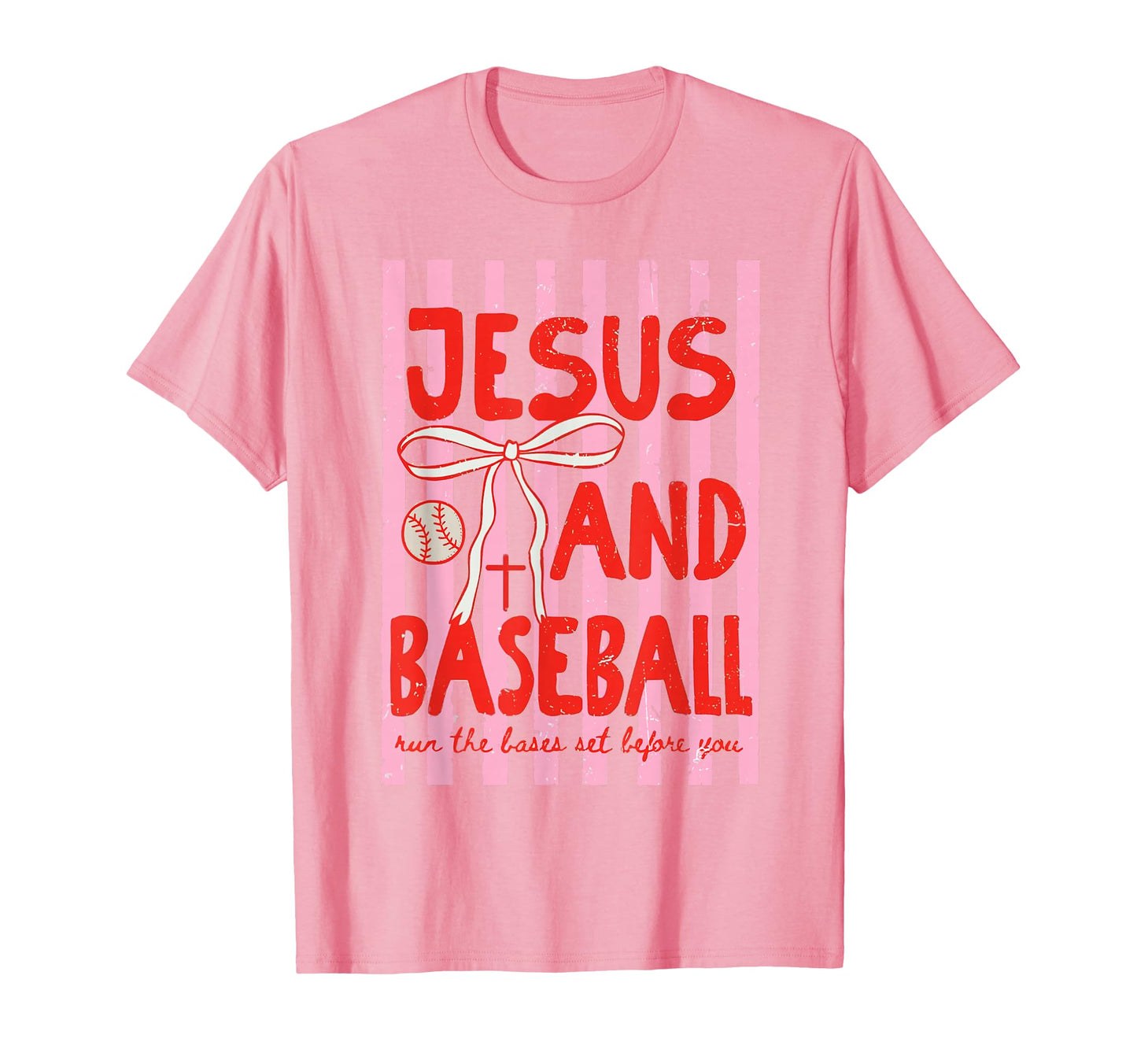 Jesus And Baseball Coquette Game Day T-Shirt - Novelty Apparel for Adults - T-Shirt, Sweatshirt, Hoodie