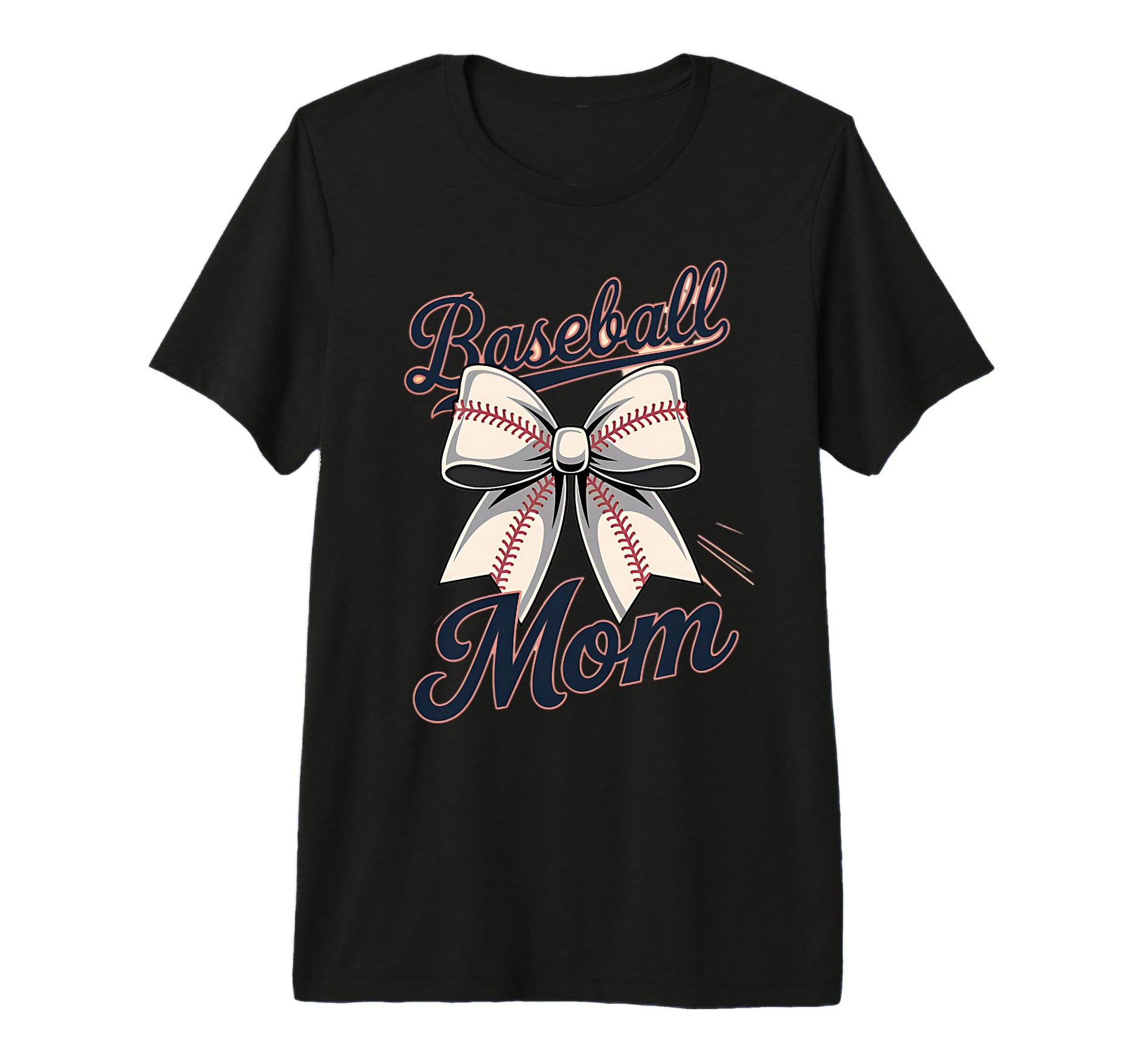 Baseball Mom Coquette Bow Tri Blend T-Shirt - Trendy Graphic Men Women - T-Shirt, Sweatshirt, Hoodie