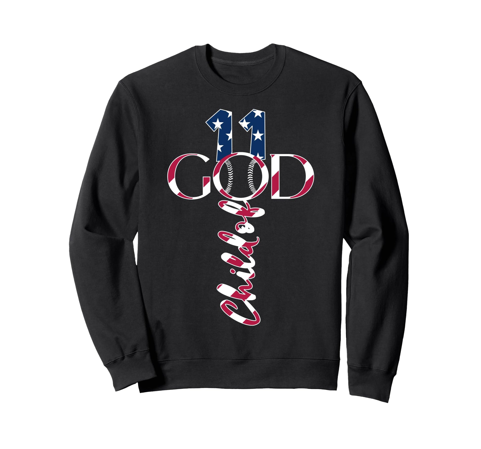 Baseball Jesus 11 Years Child God Sweatshirt - Casual Everyday Wear Unisex - T-Shirt, Sweatshirt, Hoodie