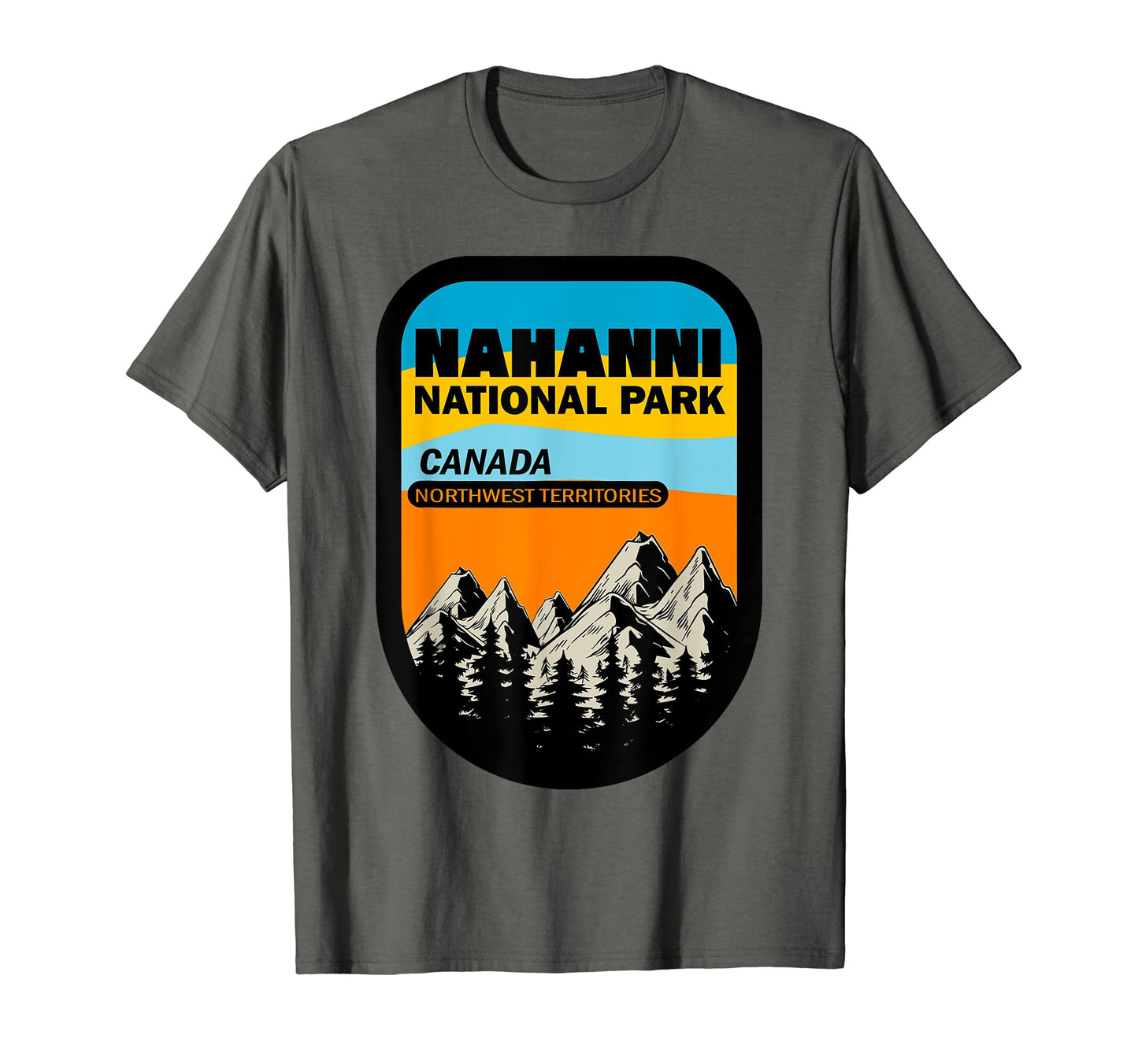 Nahanni National Canada Park Badge T-Shirt - Unique Graphic for Adults - T-Shirt, Sweatshirt, Hoodie