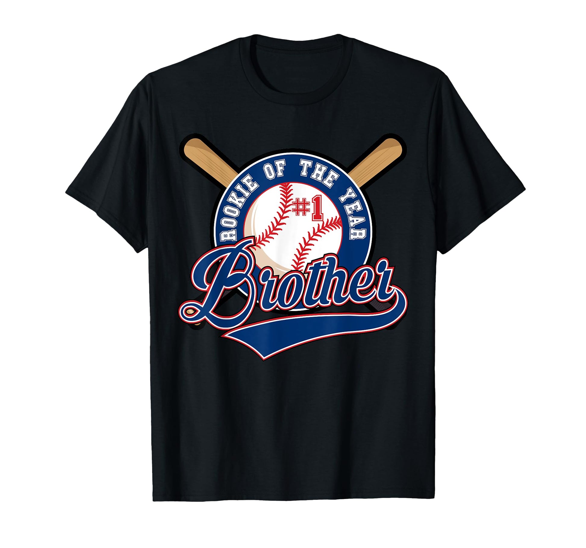 Brother Rookie 1St Birthday Baseball T-Shirt - Minimalist Print Men Women - T-Shirt, Sweatshirt, Hoodie