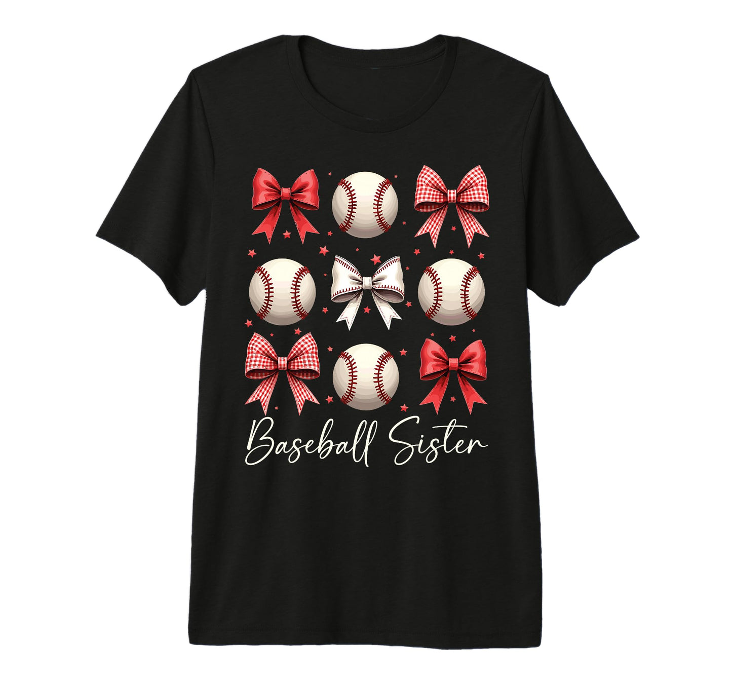 Baseball Sister Funny Coquette Bow T-Shirt - Fun Novelty Design Men Women - T-Shirt, Sweatshirt, Hoodie