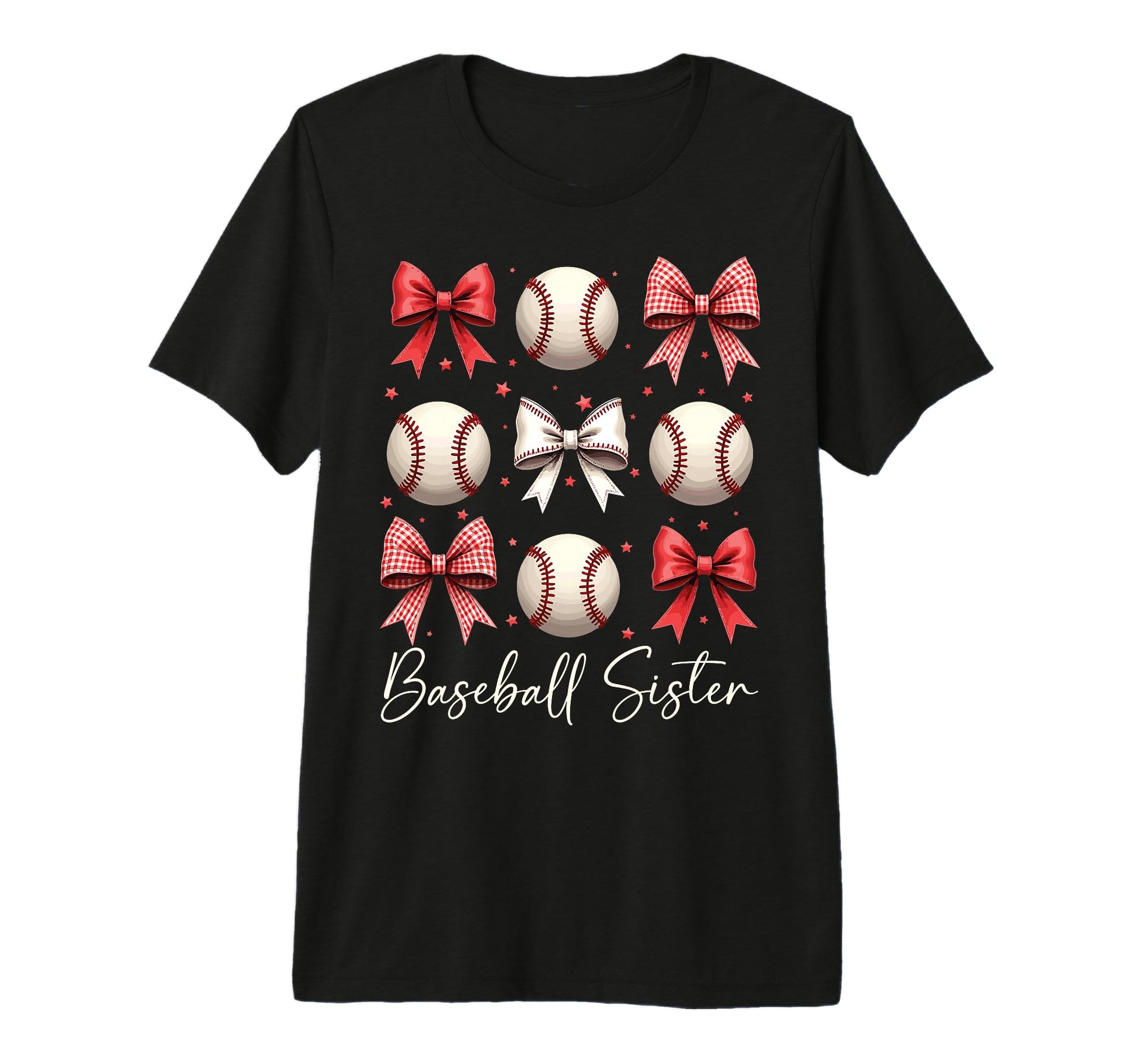 Baseball Sister Funny Coquette Bow T-Shirt - Fun Novelty Design Men Women - T-Shirt, Sweatshirt, Hoodie