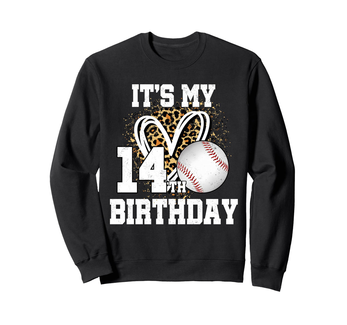 Its My 14Th Birthday Baseball 14 Year Sweatshirt - Custom Art Print Unisex - T-Shirt, Sweatshirt, Hoodie