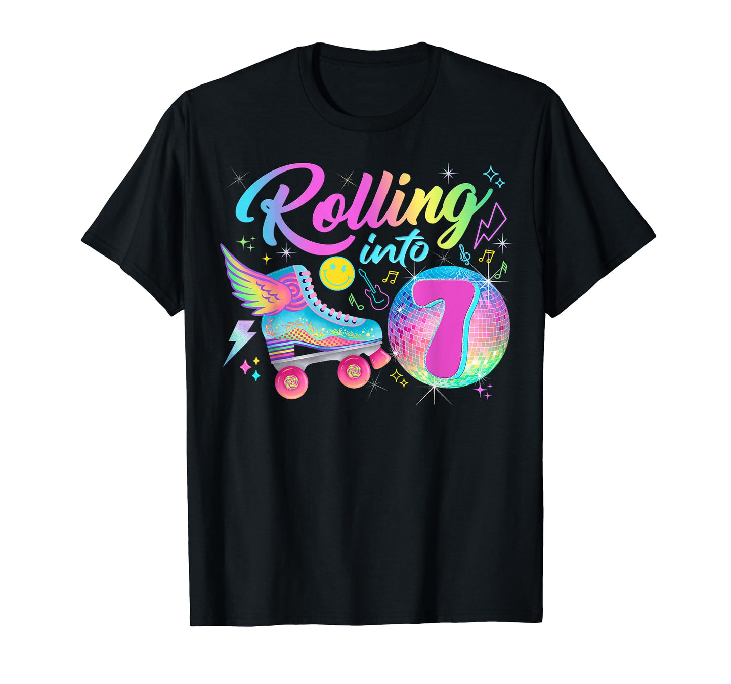 Roller Skates Birthday Disco Ball T-Shirt - Novelty Apparel Men Women - T-Shirt, Sweatshirt, Hoodie