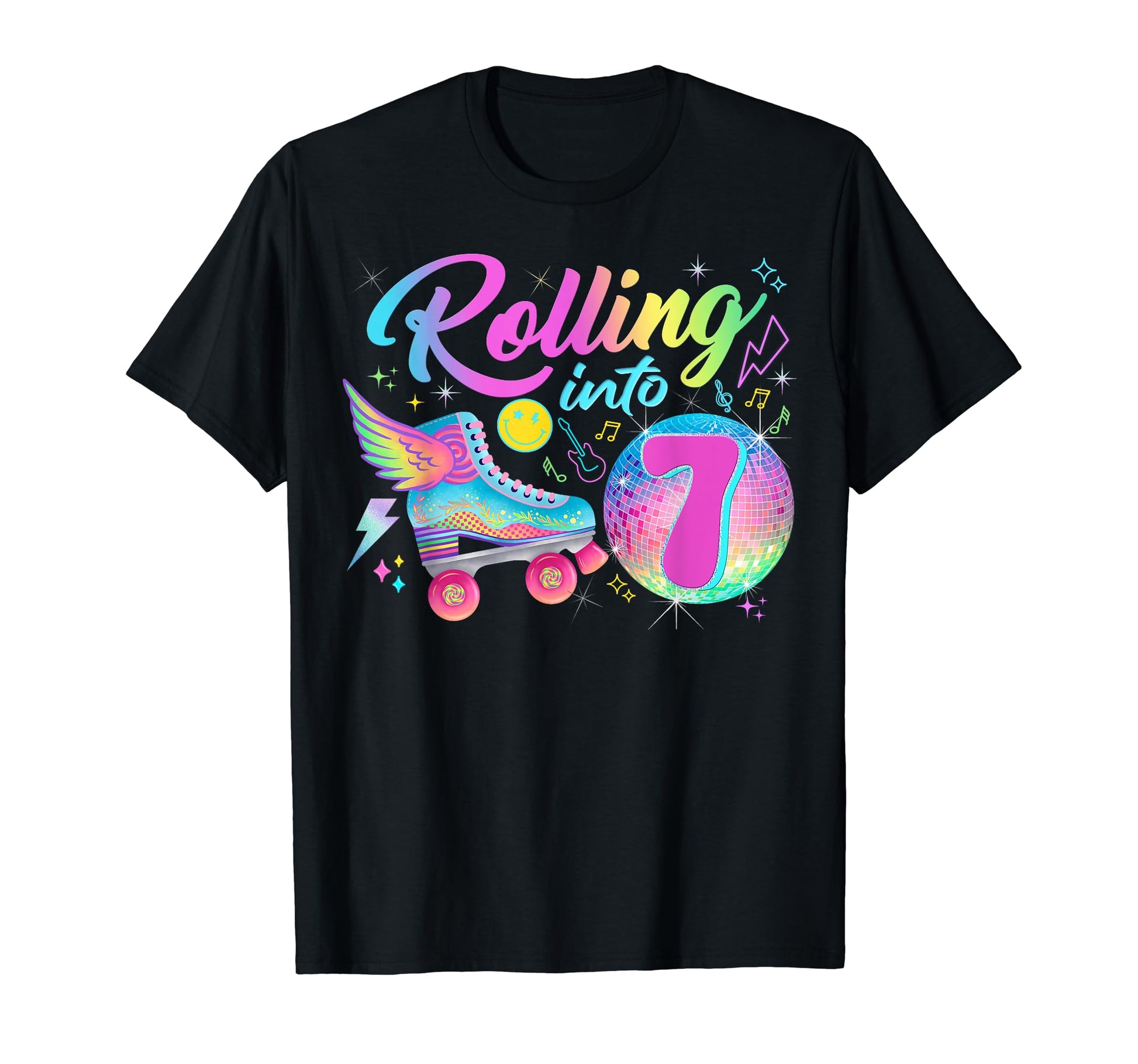 Roller Skates Birthday Disco Ball T-Shirt - Novelty Apparel Men Women - T-Shirt, Sweatshirt, Hoodie