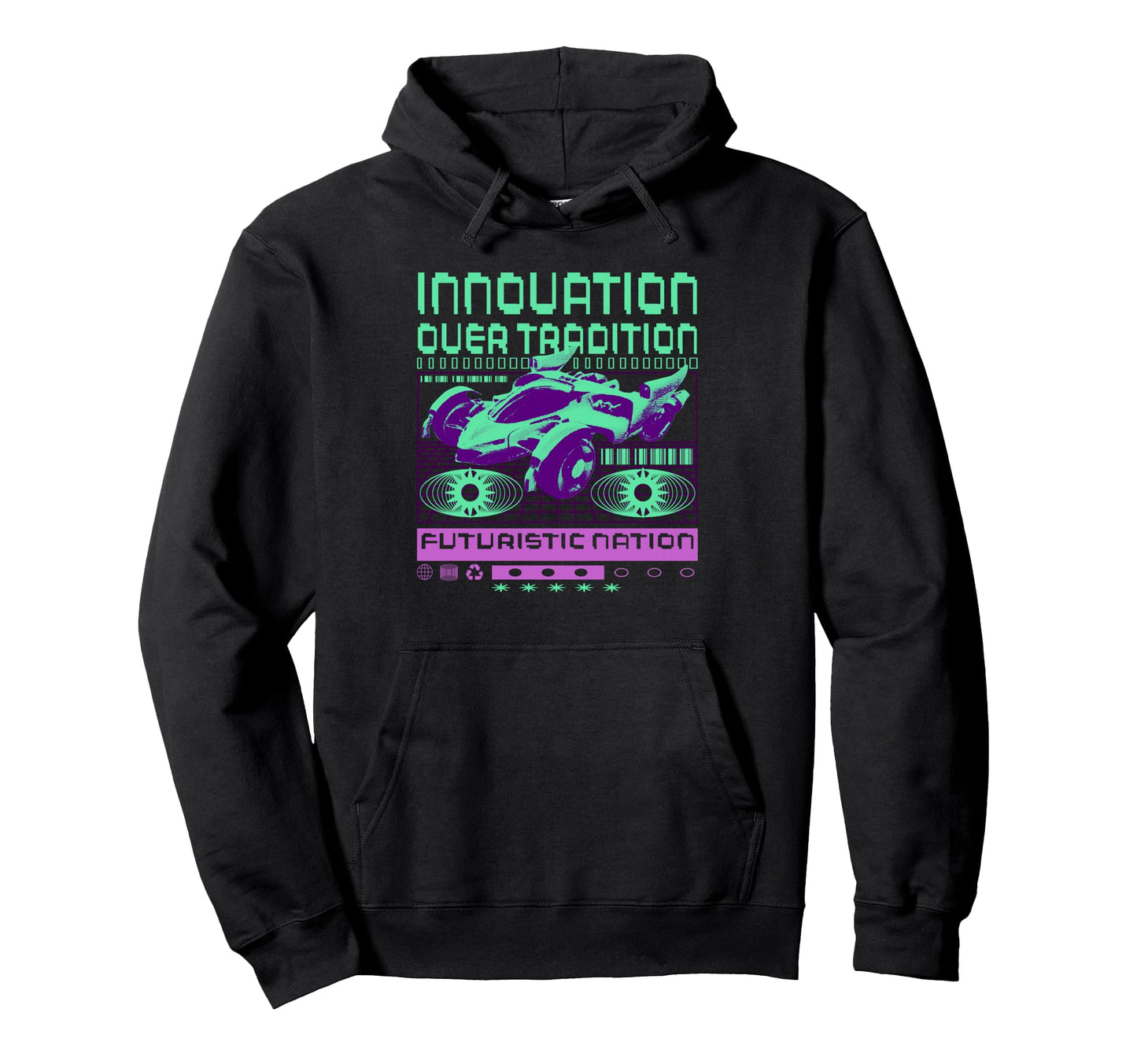 Y2K Futuristic Bold Urban Graffiti Aesthetic Hoodie - Trendy Graphic Unisex - T-Shirt, Sweatshirt, Hoodie