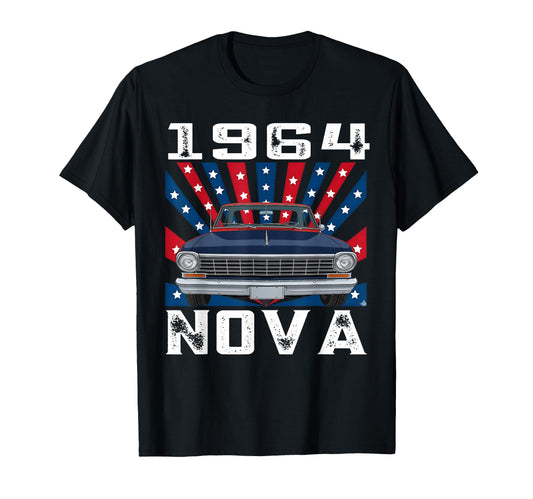 1964 64 Nova Silhouette Muscle Car T-Shirt - Fun Novelty Design Men Women - T-Shirt, Sweatshirt, Hoodie