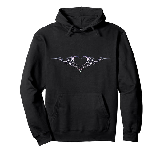 Alt Aesthetic Heart Tribal Heart Hoodie - Casual Everyday Wear Men Women - T-Shirt, Sweatshirt, Hoodie