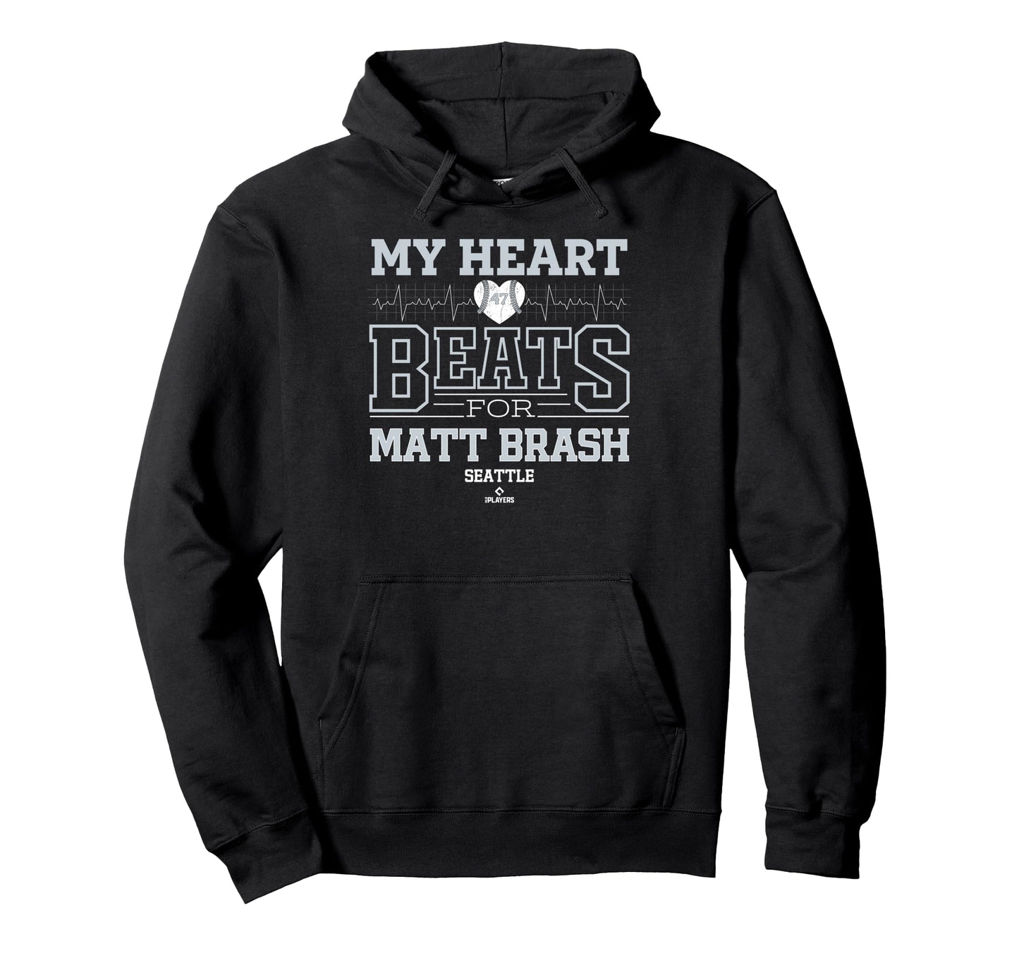 My Heart Beats Matt Brash Seattle Hoodie - Fun Novelty Design Unisex - T-Shirt, Sweatshirt, Hoodie