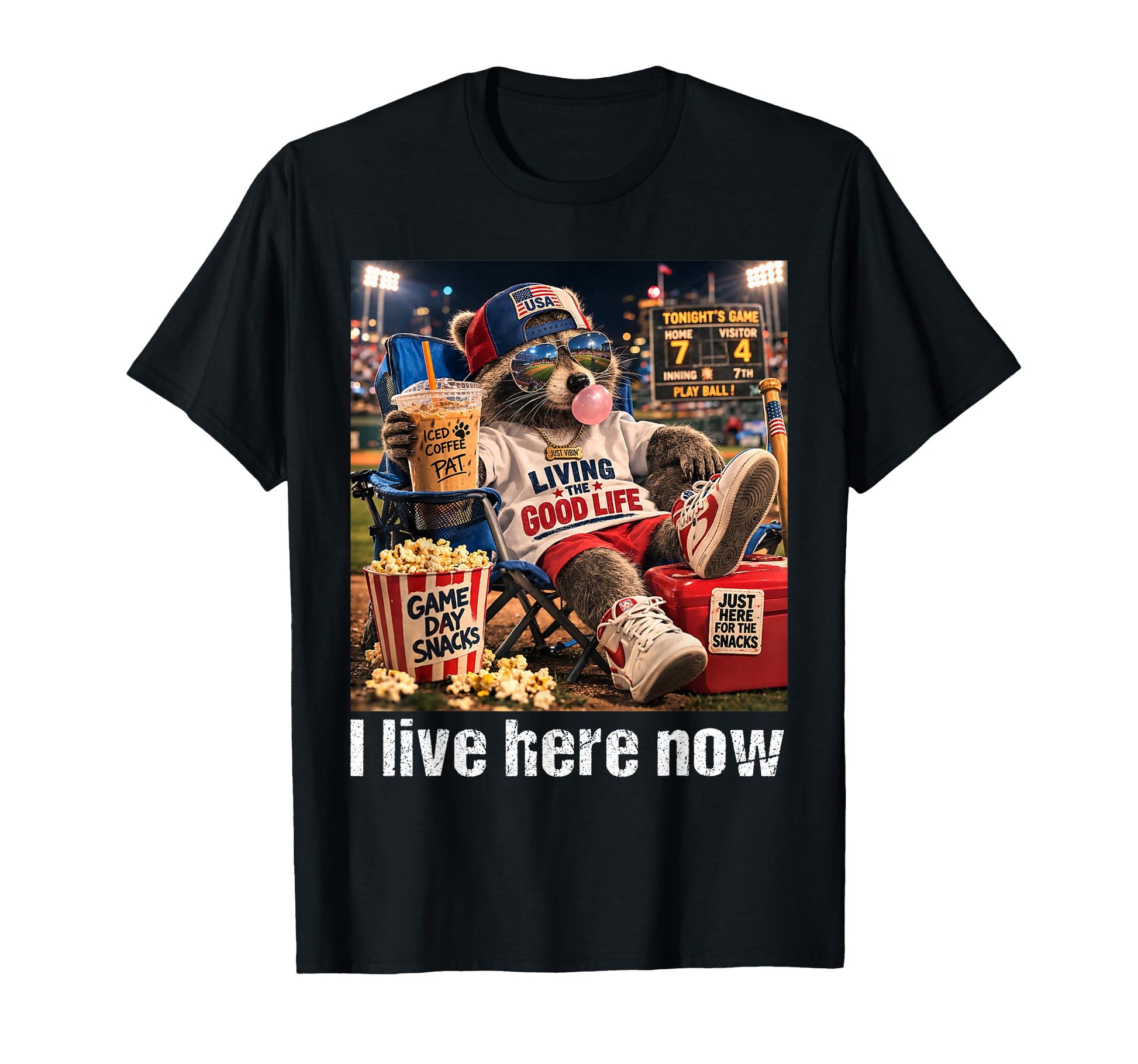 I Live Here Now Funny Ballfield T-Shirt - Streetwear Style Men Women - T-Shirt, Sweatshirt, Hoodie